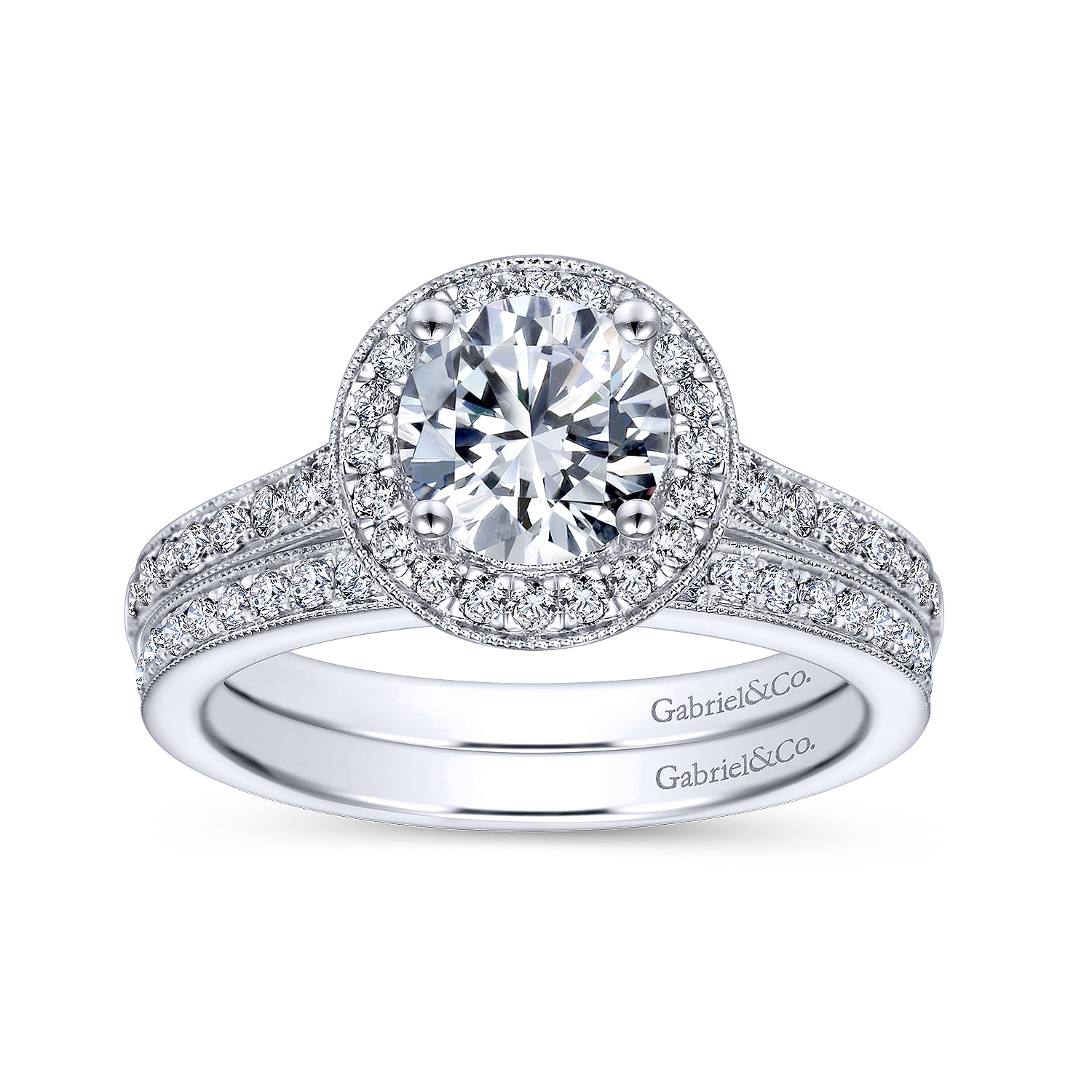 14k White Gold Diamond Straight Wedding Band angle 4 14k White Gold Diamond Straight Wedding Band angle 4