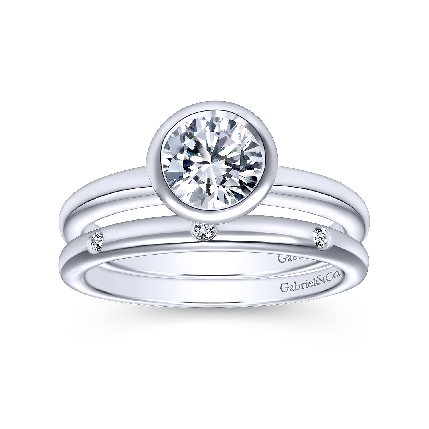 14k White Gold Diamond Straight Wedding Band angle 4 14k White Gold Diamond Straight Wedding Band angle 4