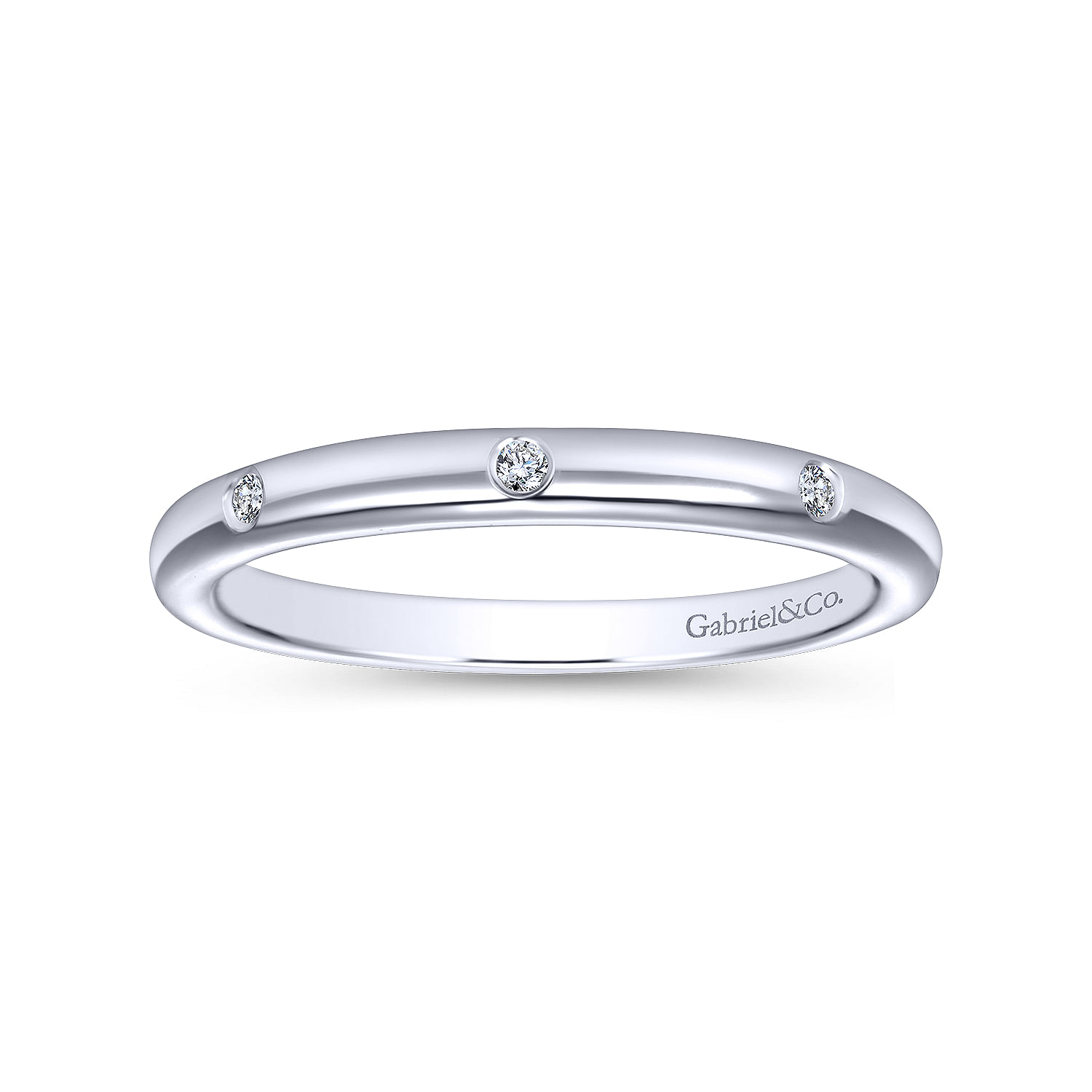 14k White Gold Diamond Straight Wedding Band angle 5 14k White Gold Diamond Straight Wedding Band angle 5