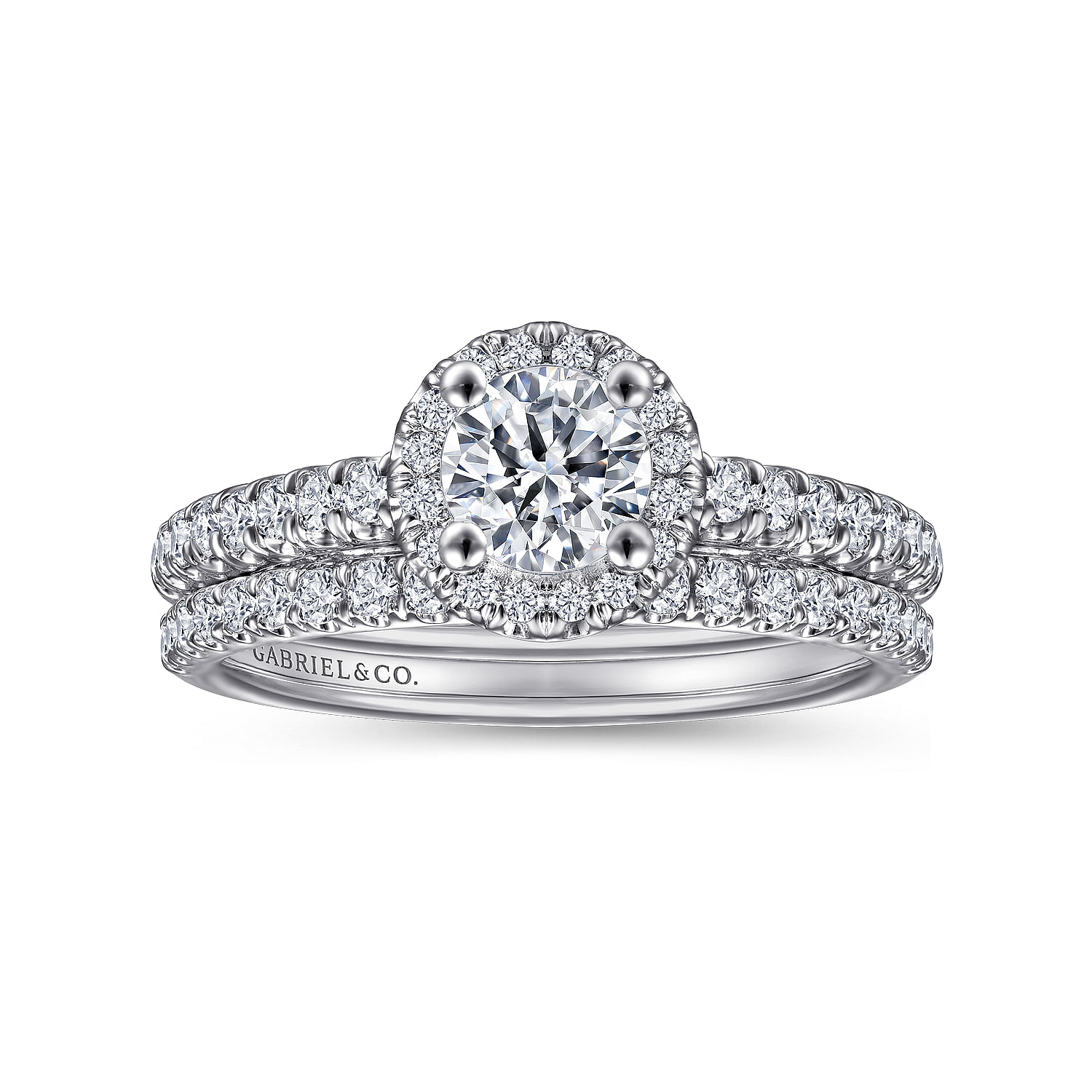 14k White Gold Diamond Straight Wedding Band angle 4 14k White Gold Diamond Straight Wedding Band angle 4
