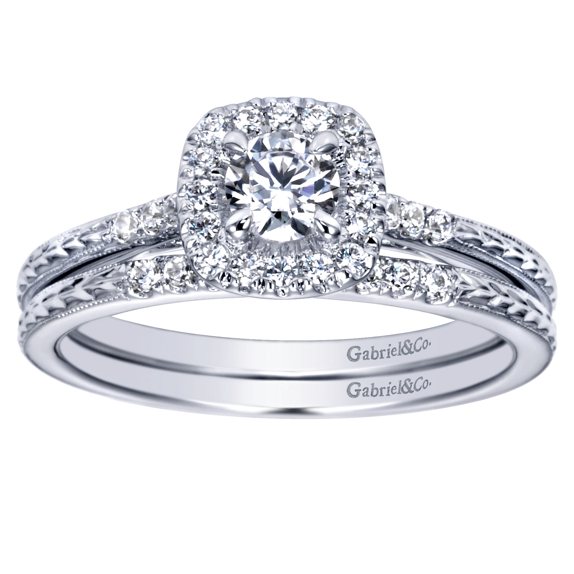 14k White Gold Diamond Straight Wedding Band angle 4 14k White Gold Diamond Straight Wedding Band angle 4
