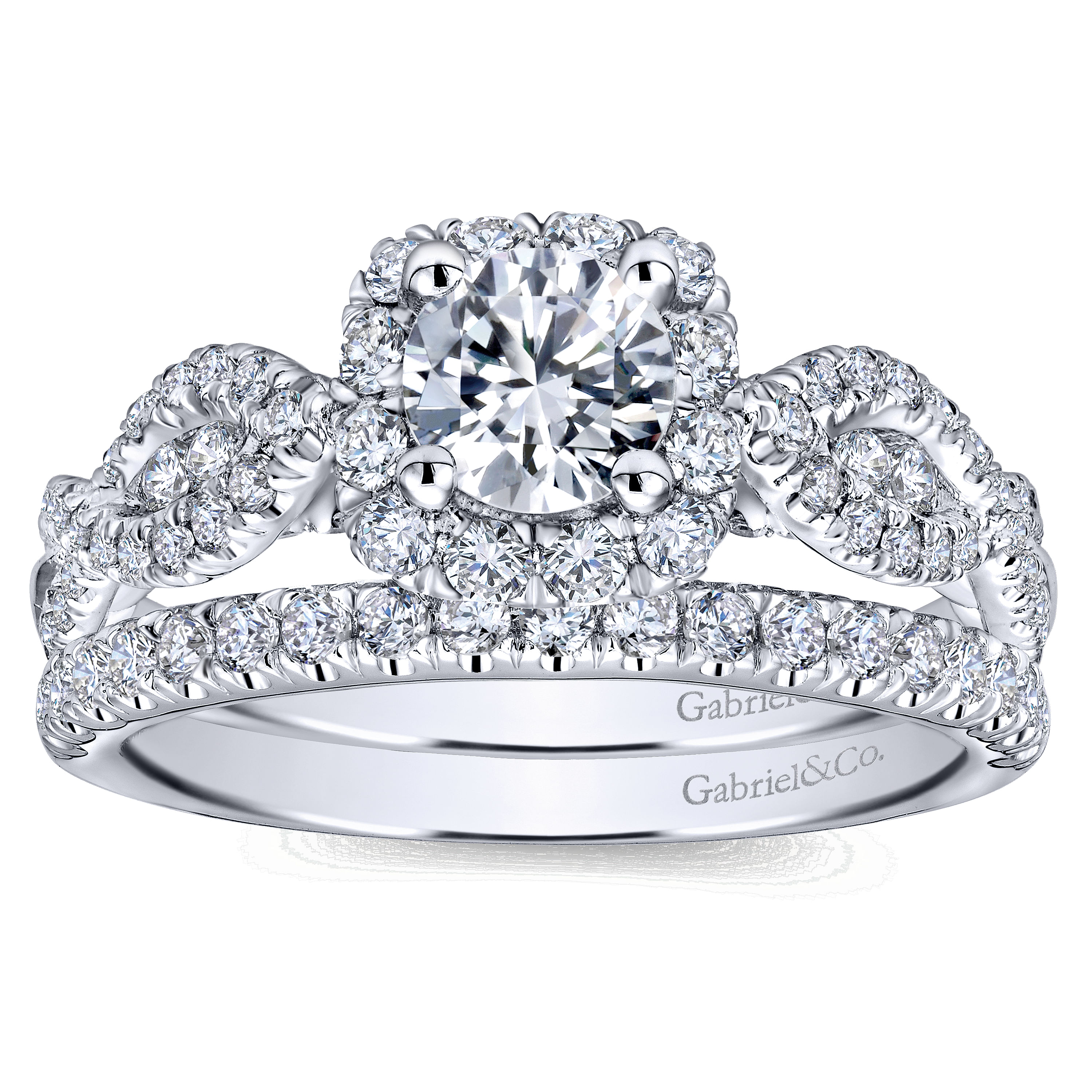 14k White Gold Diamond Straight Wedding Band angle 4 14k White Gold Diamond Straight Wedding Band angle 4