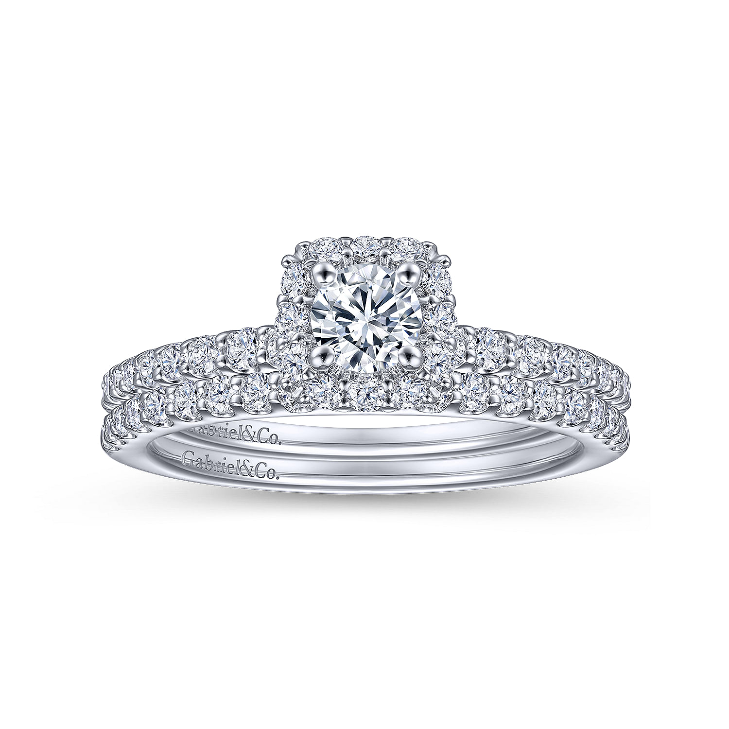 14k White Gold Diamond Straight Wedding Band angle 4 14k White Gold Diamond Straight Wedding Band angle 4