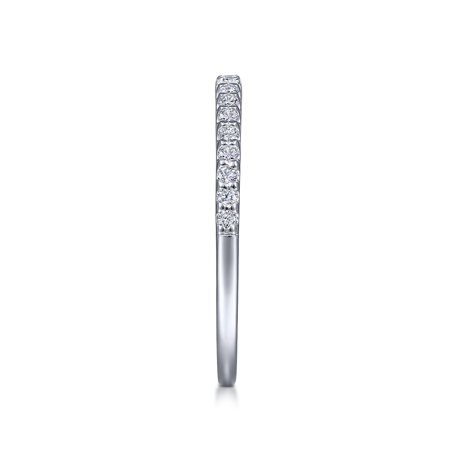 14k White Gold Diamond Straight Wedding Band angle 5 14k White Gold Diamond Straight Wedding Band angle 5