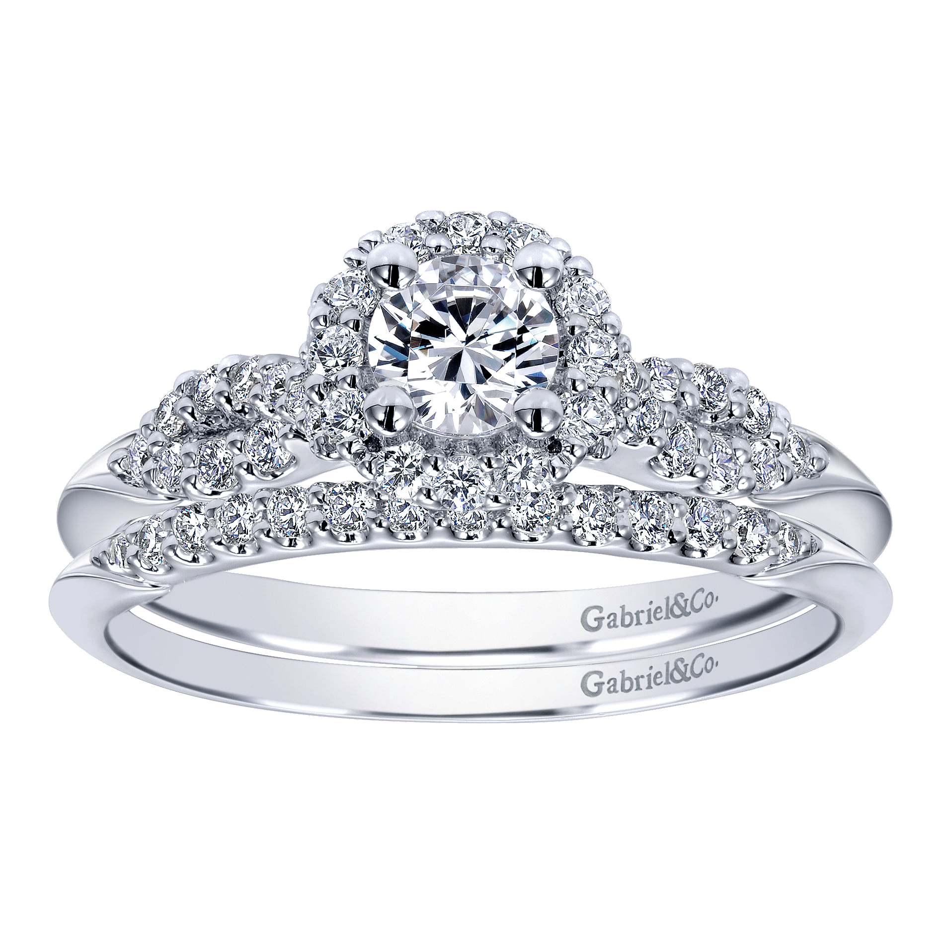 14k White Gold Diamond Straight Wedding Band angle 4 14k White Gold Diamond Straight Wedding Band angle 4