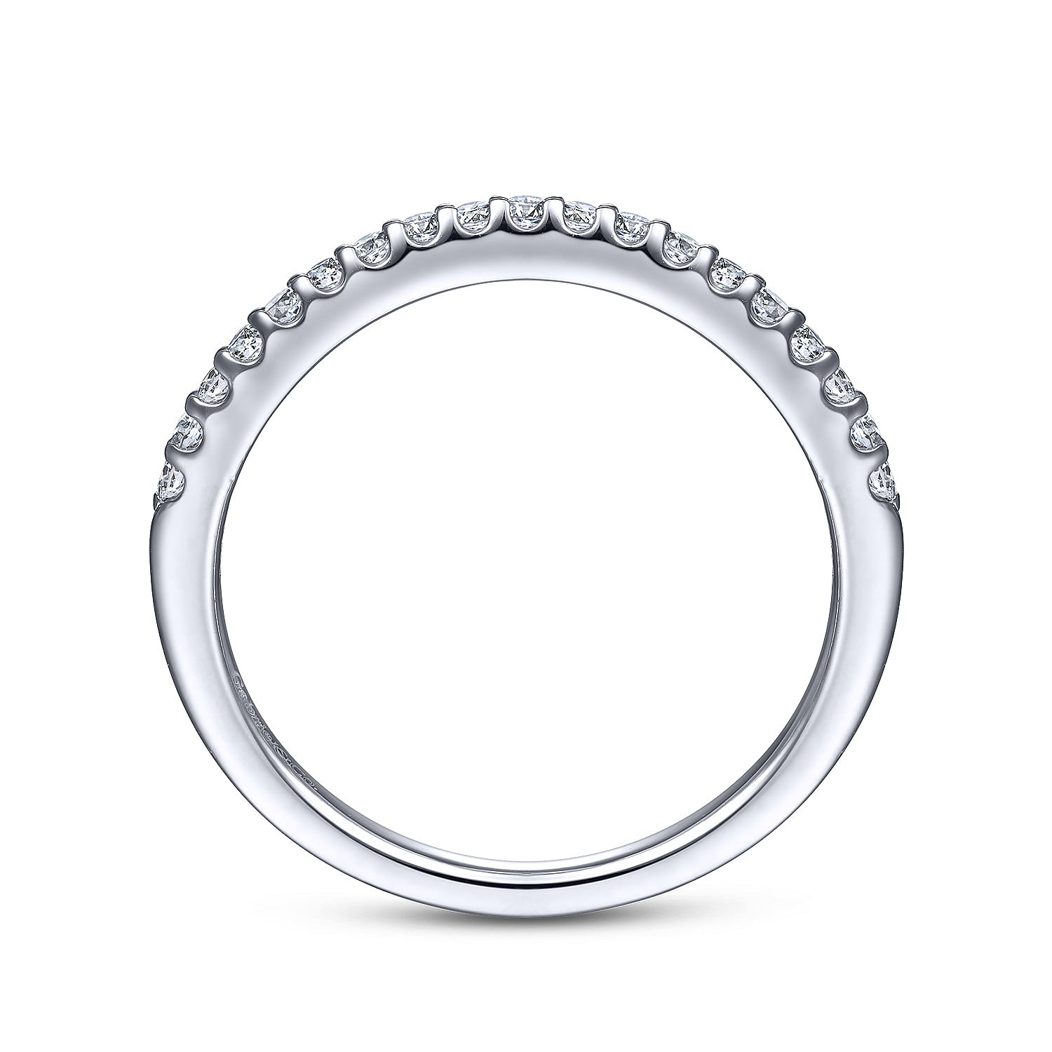 14k White Gold Diamond Straight Wedding Band angle 2 14k White Gold Diamond Straight Wedding Band angle 2