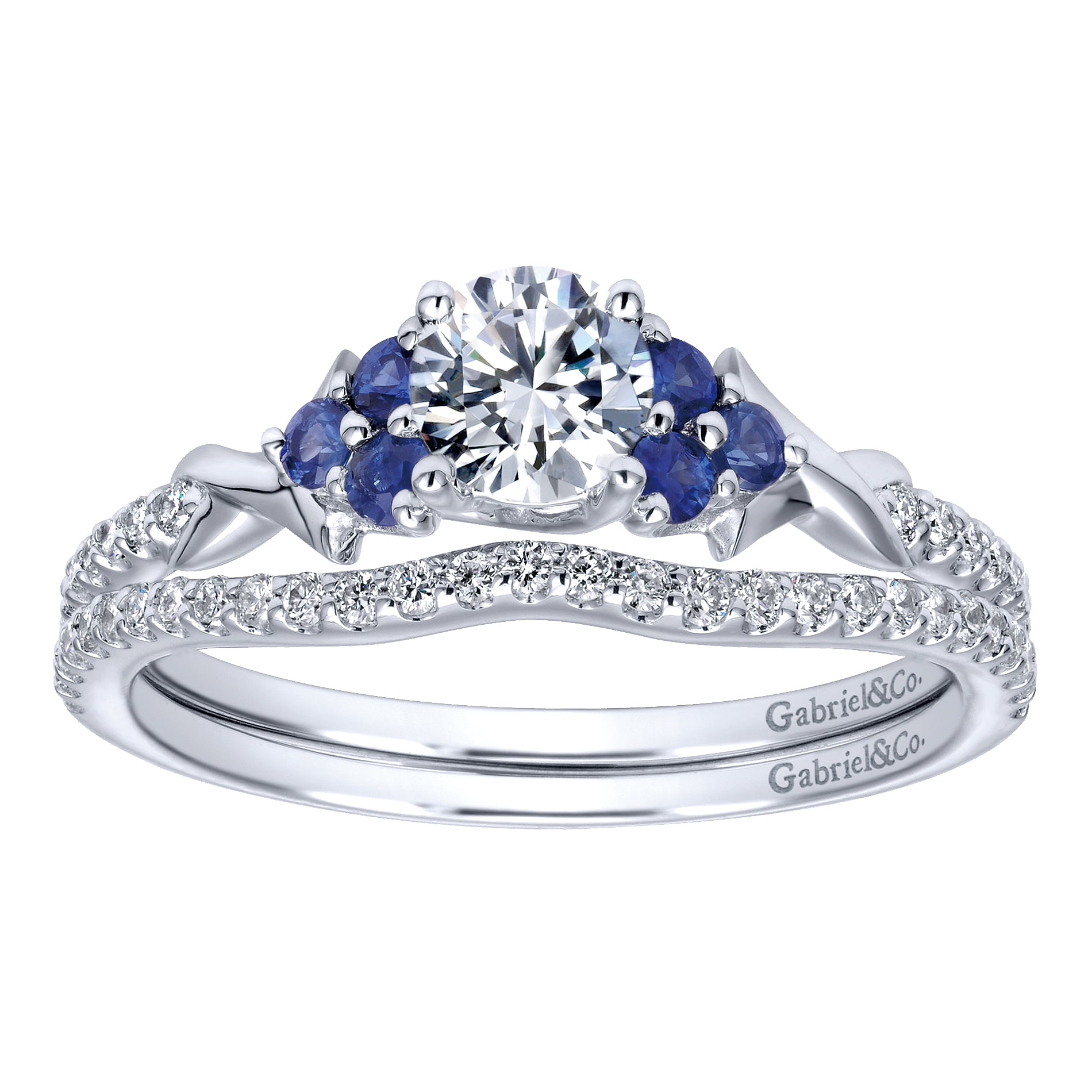 14k White Gold Diamond Straight Wedding Band angle 4 14k White Gold Diamond Straight Wedding Band angle 4