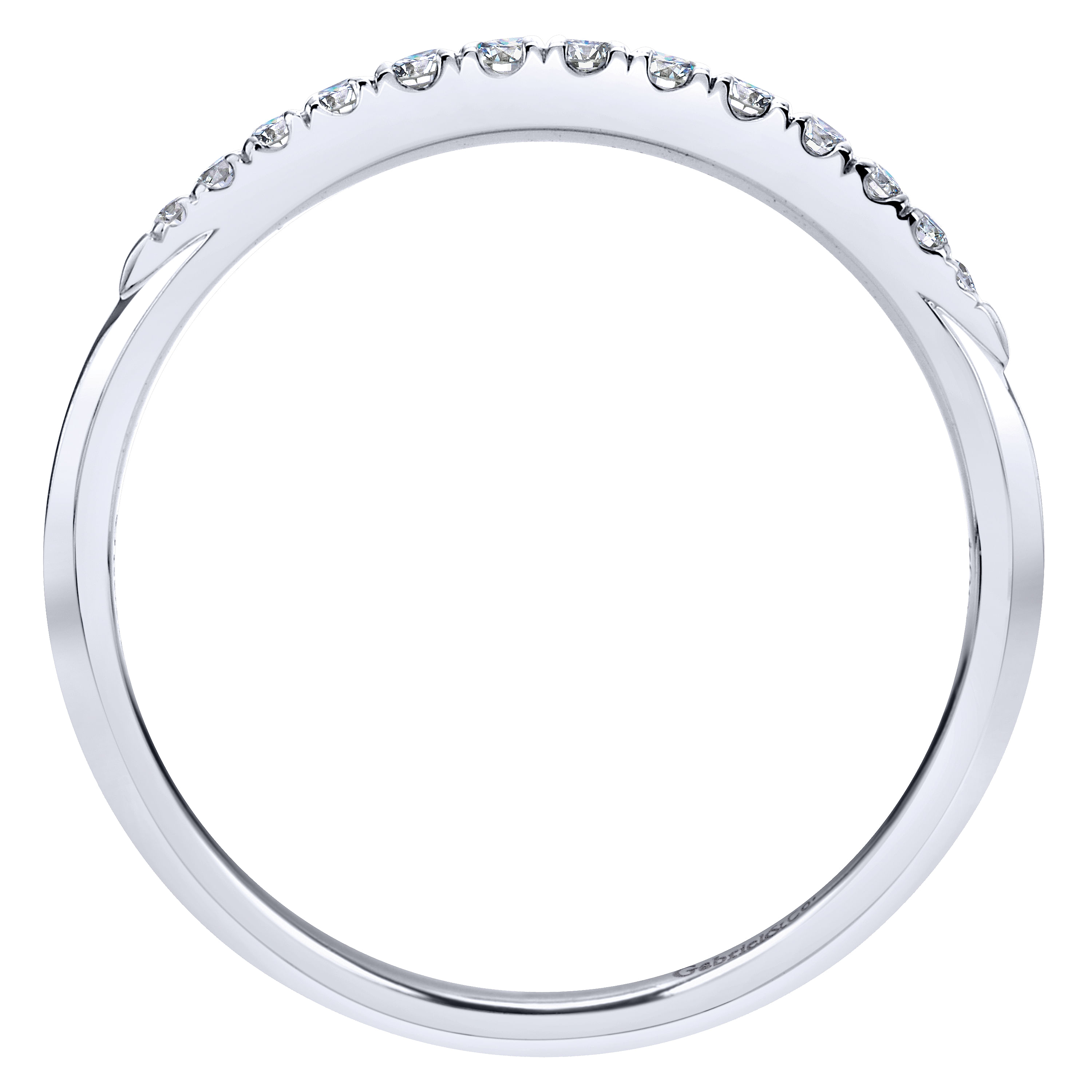 14k White Gold Diamond Straight Wedding Band angle 2 14k White Gold Diamond Straight Wedding Band angle 2
