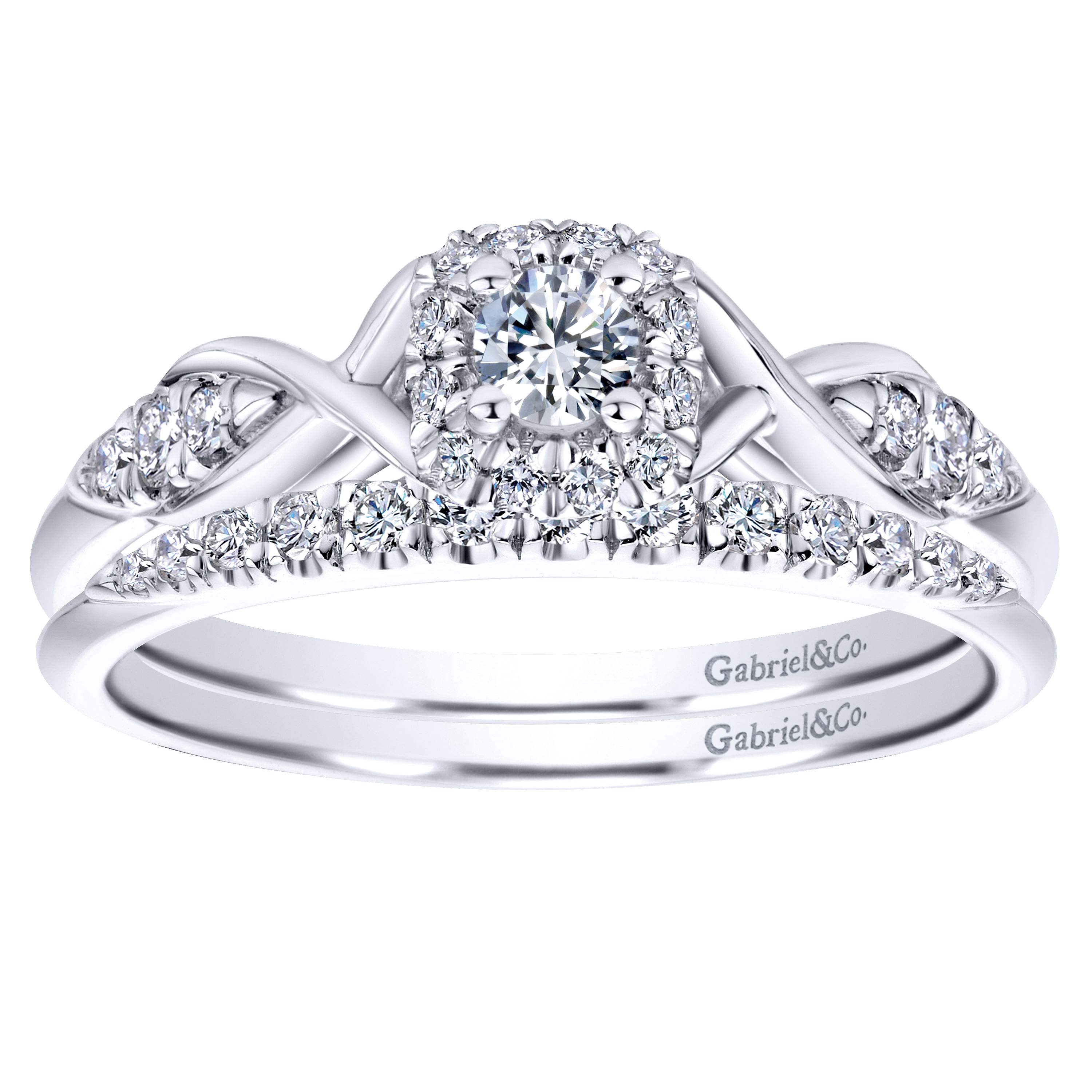 14k White Gold Diamond Straight Wedding Band angle 4 14k White Gold Diamond Straight Wedding Band angle 4