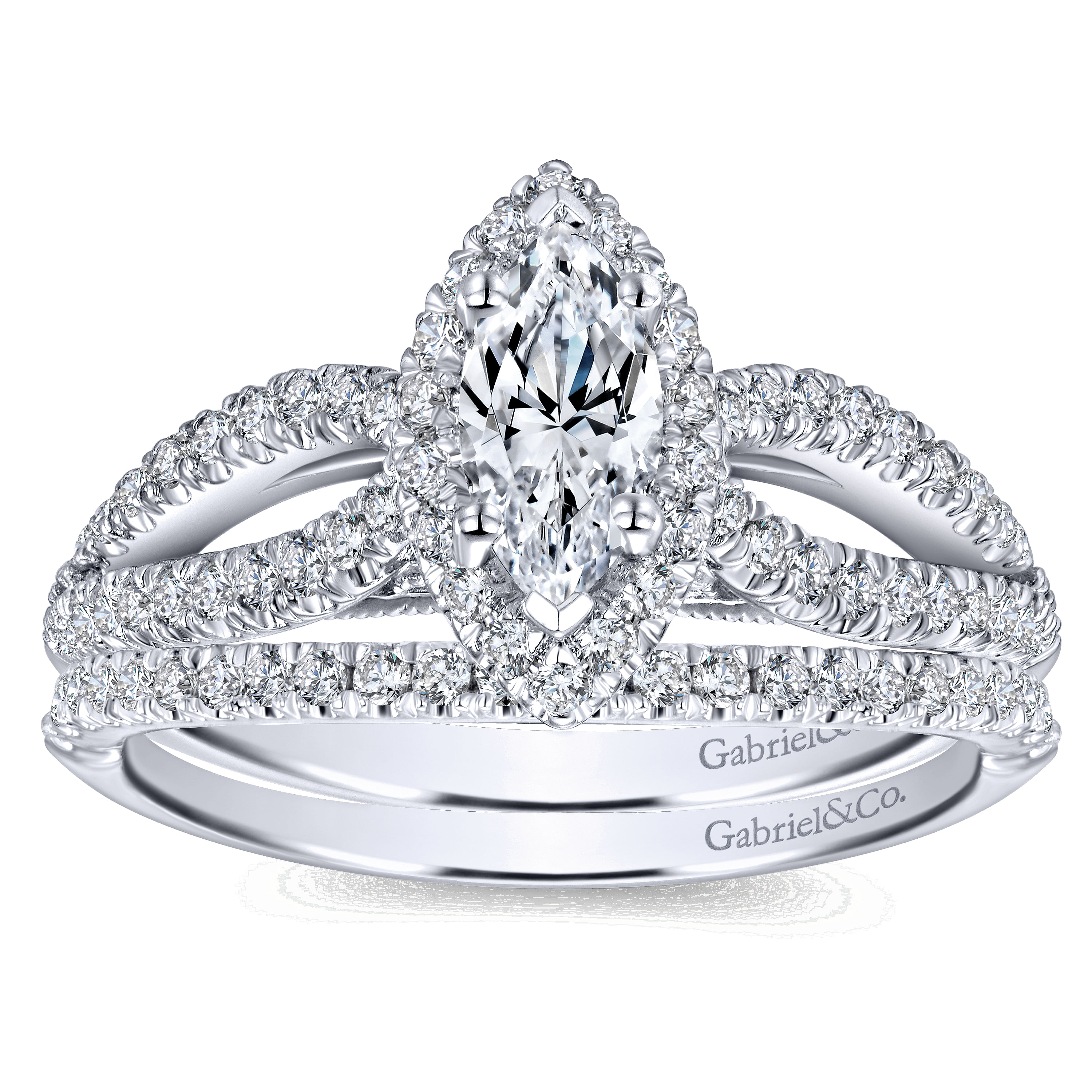 14k White Gold Diamond Straight Wedding Band angle 4 14k White Gold Diamond Straight Wedding Band angle 4