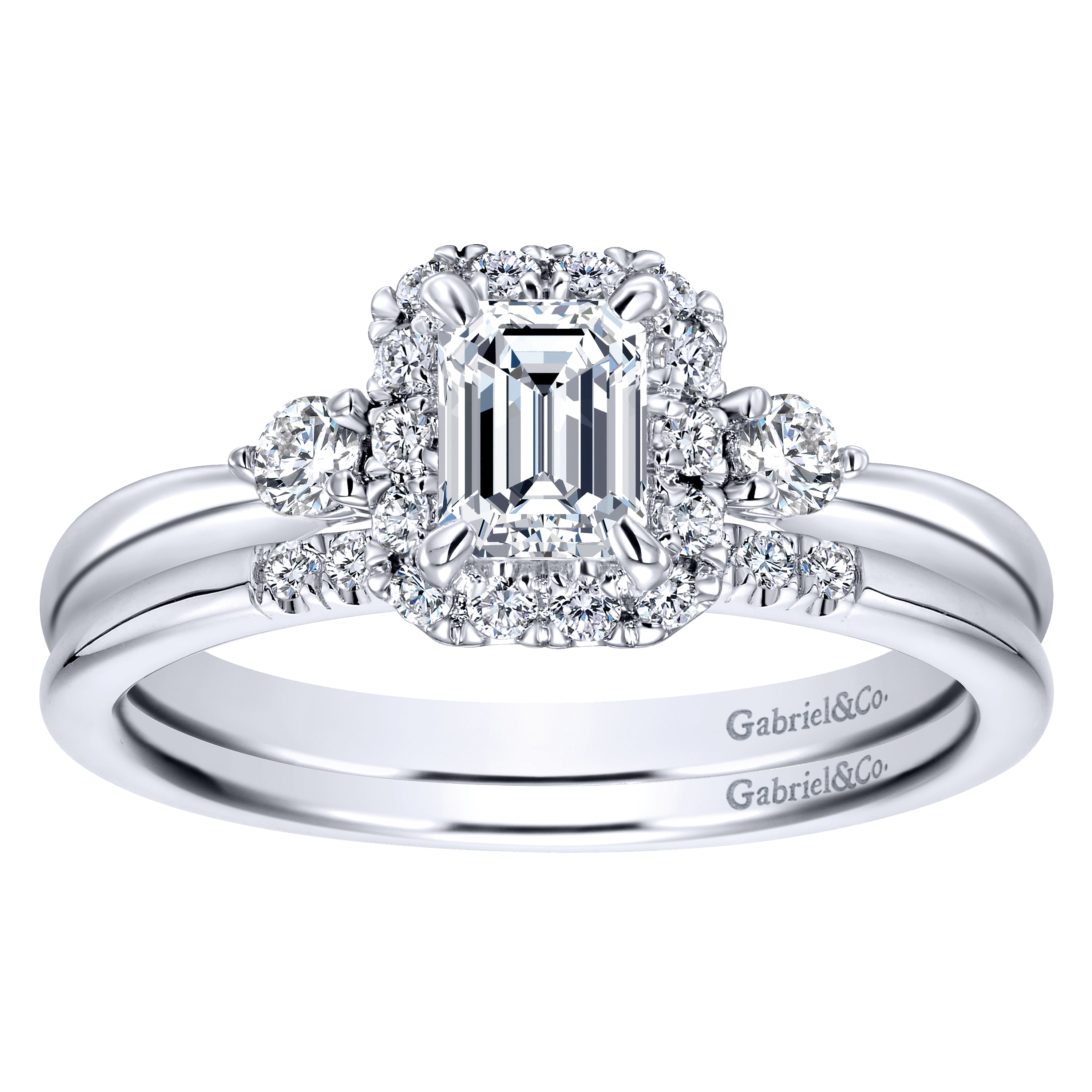 14k White Gold Diamond Straight Wedding Band angle 4 14k White Gold Diamond Straight Wedding Band angle 4