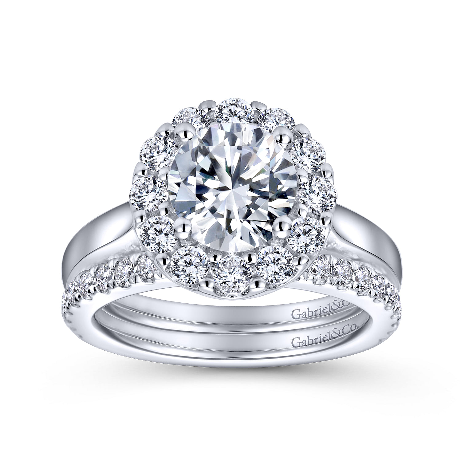 14k White Gold Diamond Straight Wedding Band angle 4 14k White Gold Diamond Straight Wedding Band angle 4