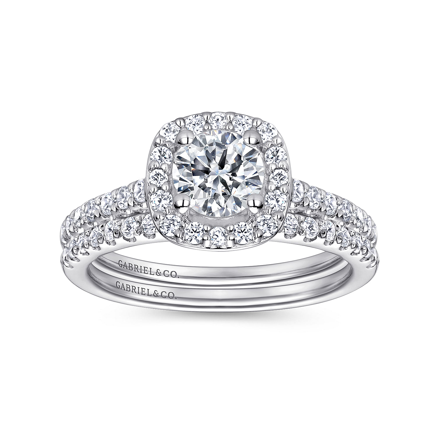 14k White Gold Diamond Straight Wedding Band angle 4 14k White Gold Diamond Straight Wedding Band angle 4