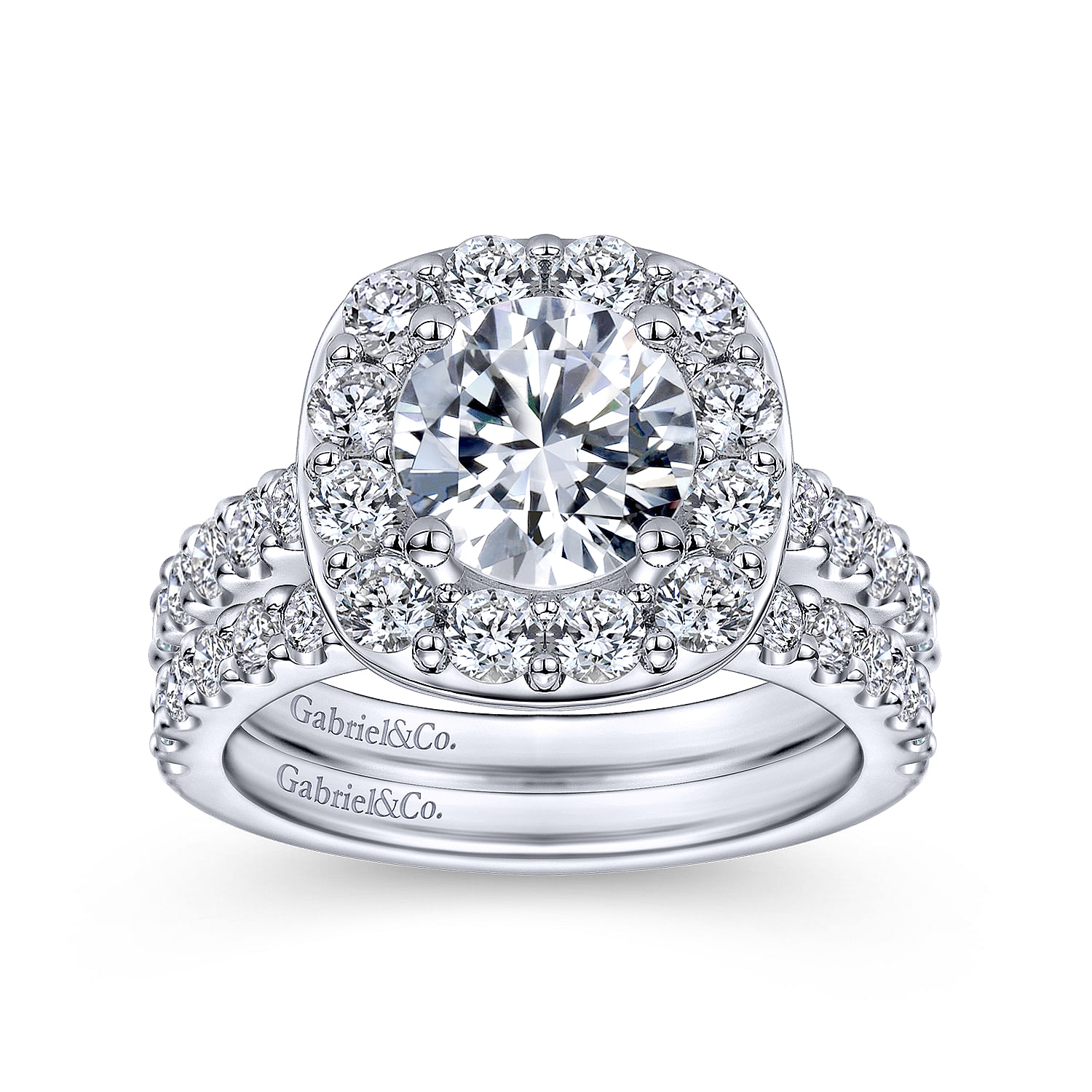 14k White Gold Diamond Straight Wedding Band angle 4 14k White Gold Diamond Straight Wedding Band angle 4