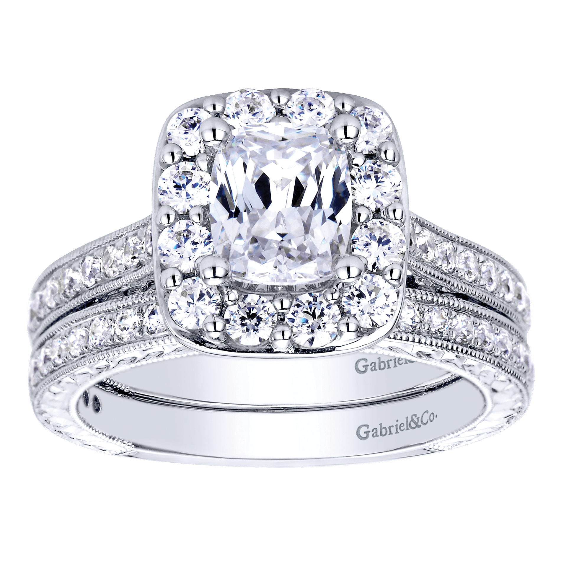 14k White Gold Diamond Straight Wedding Band angle 4 14k White Gold Diamond Straight Wedding Band angle 4