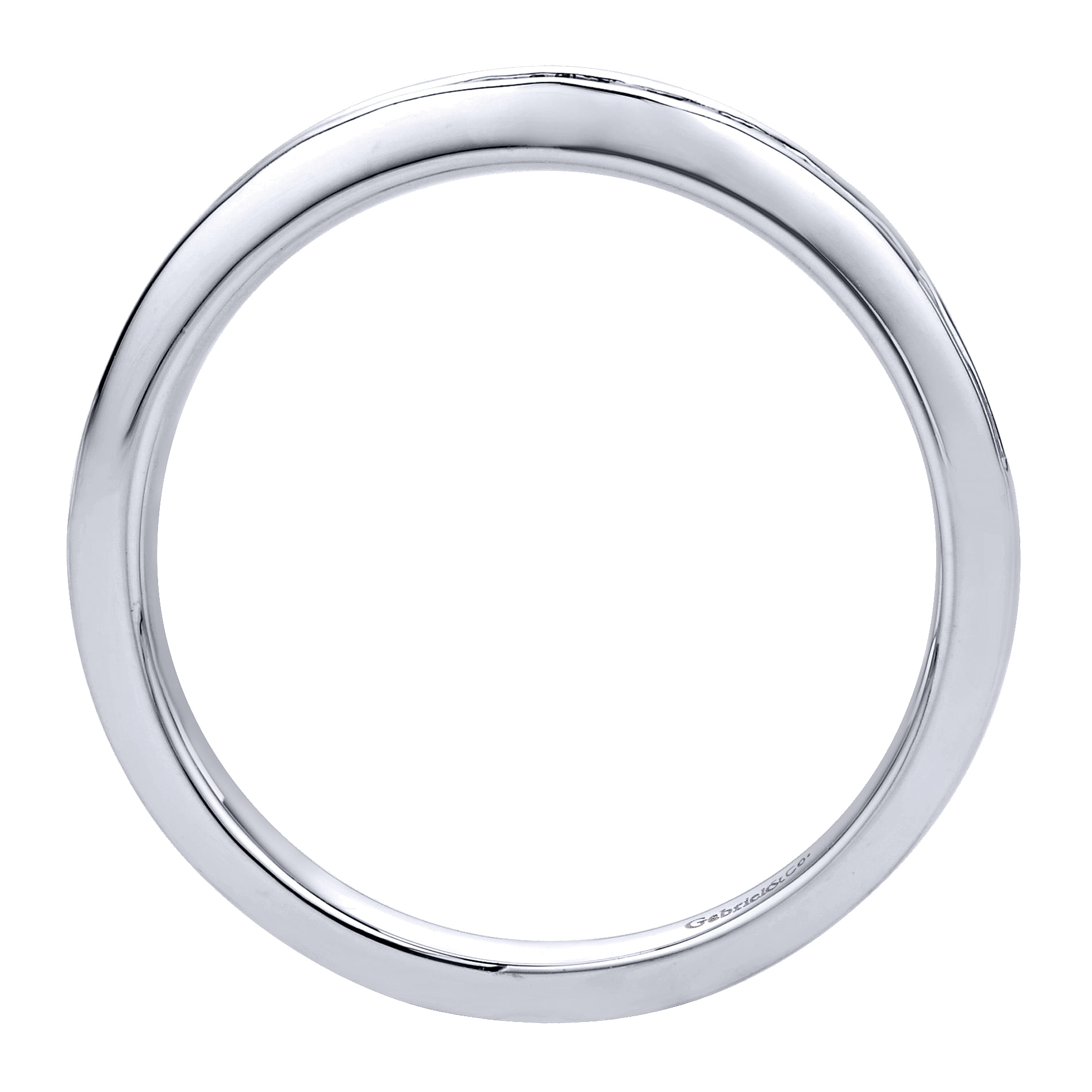14k White Gold Diamond Straight Wedding Band angle 2 14k White Gold Diamond Straight Wedding Band angle 2