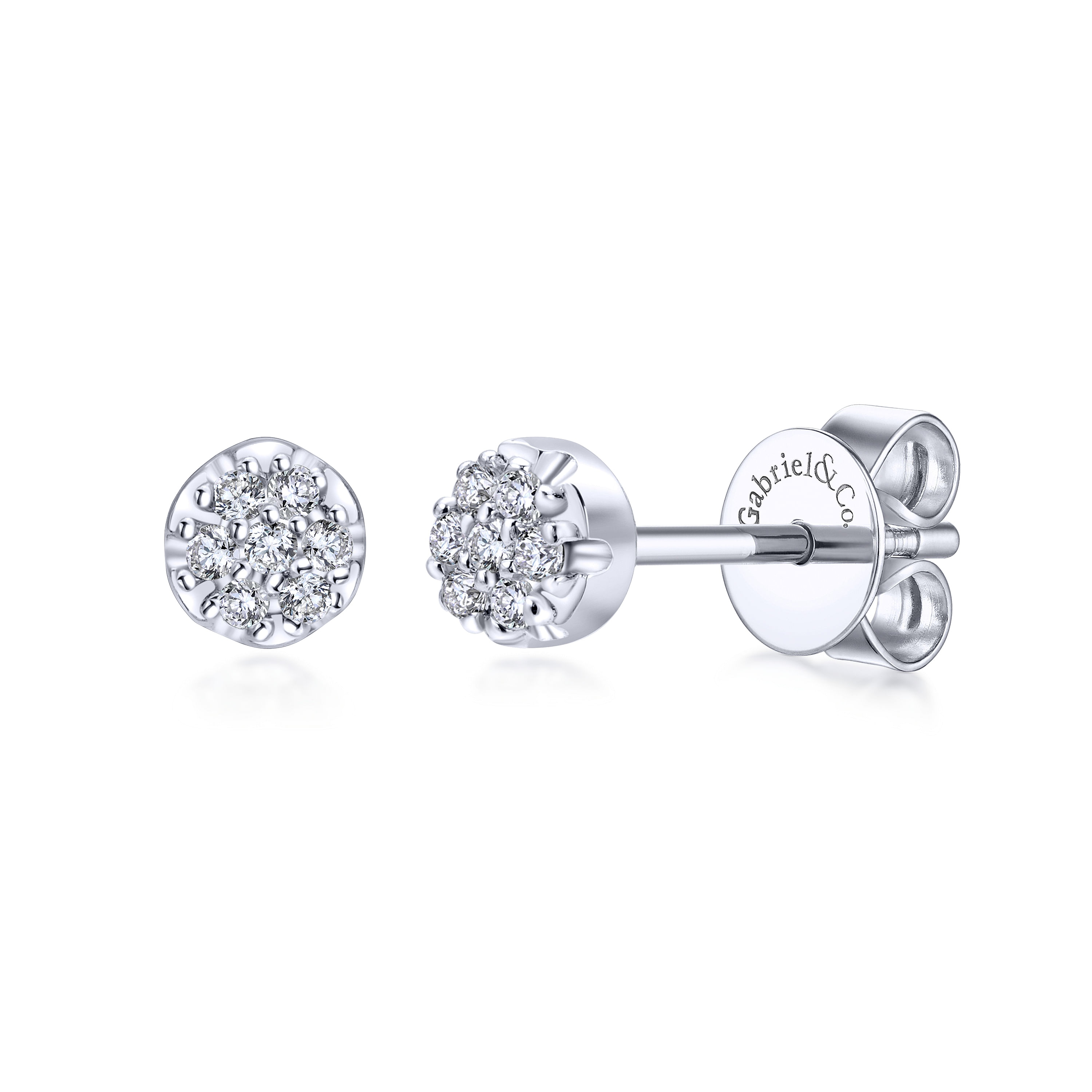 14k White Gold Diamond Stud 14k White Gold Diamond Stud