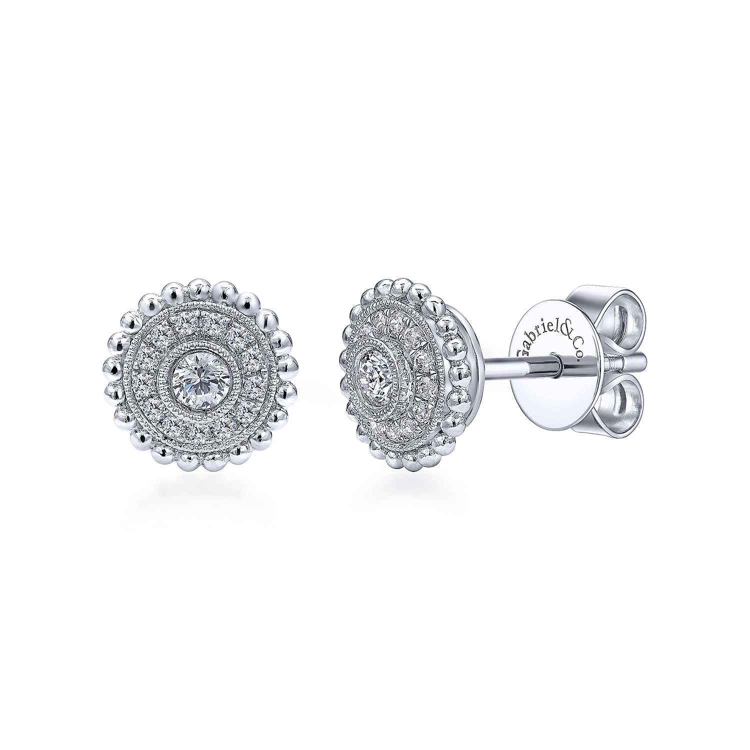 14k White Gold Diamond Stud 14k White Gold Diamond Stud