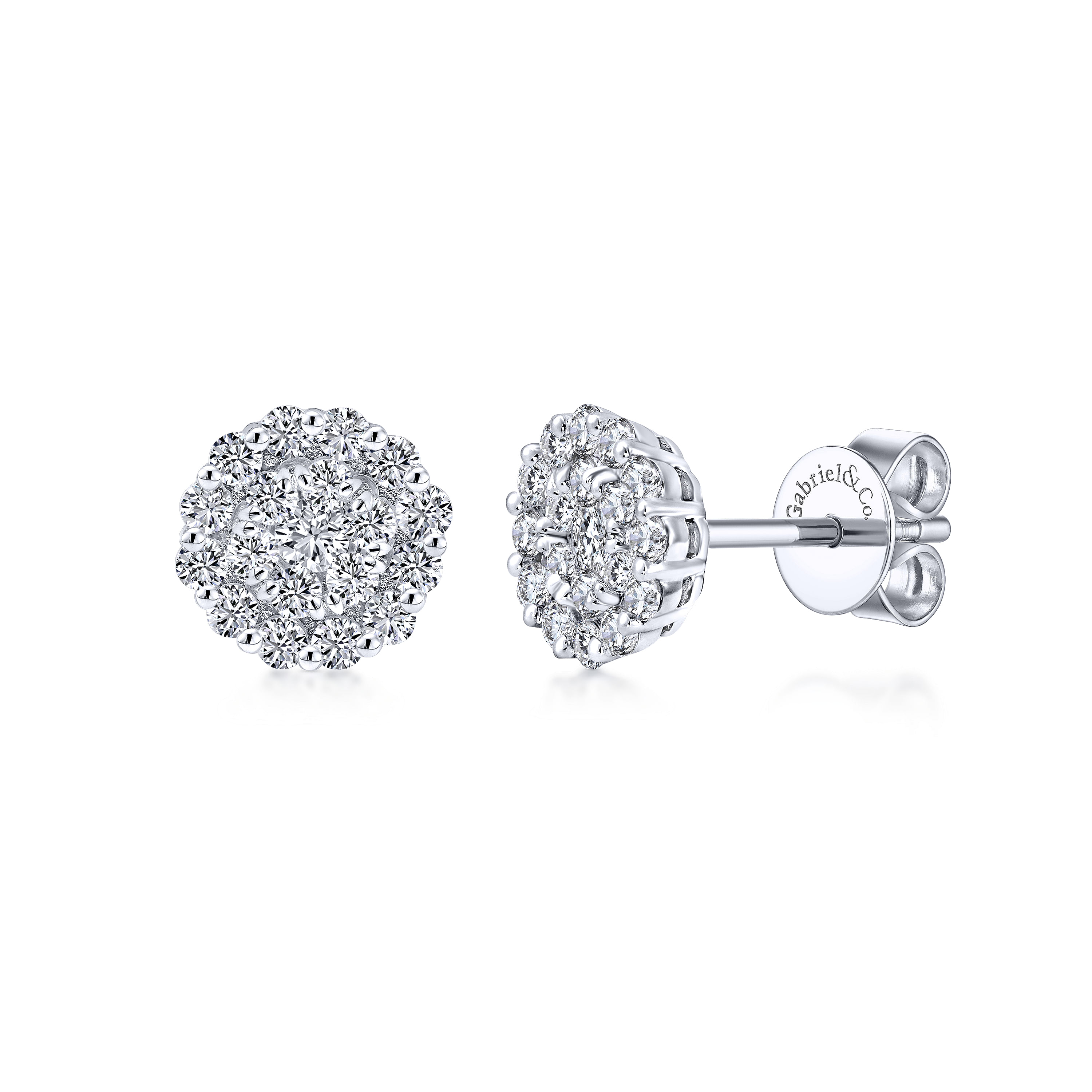 14k White Gold Diamond Stud 14k White Gold Diamond Stud