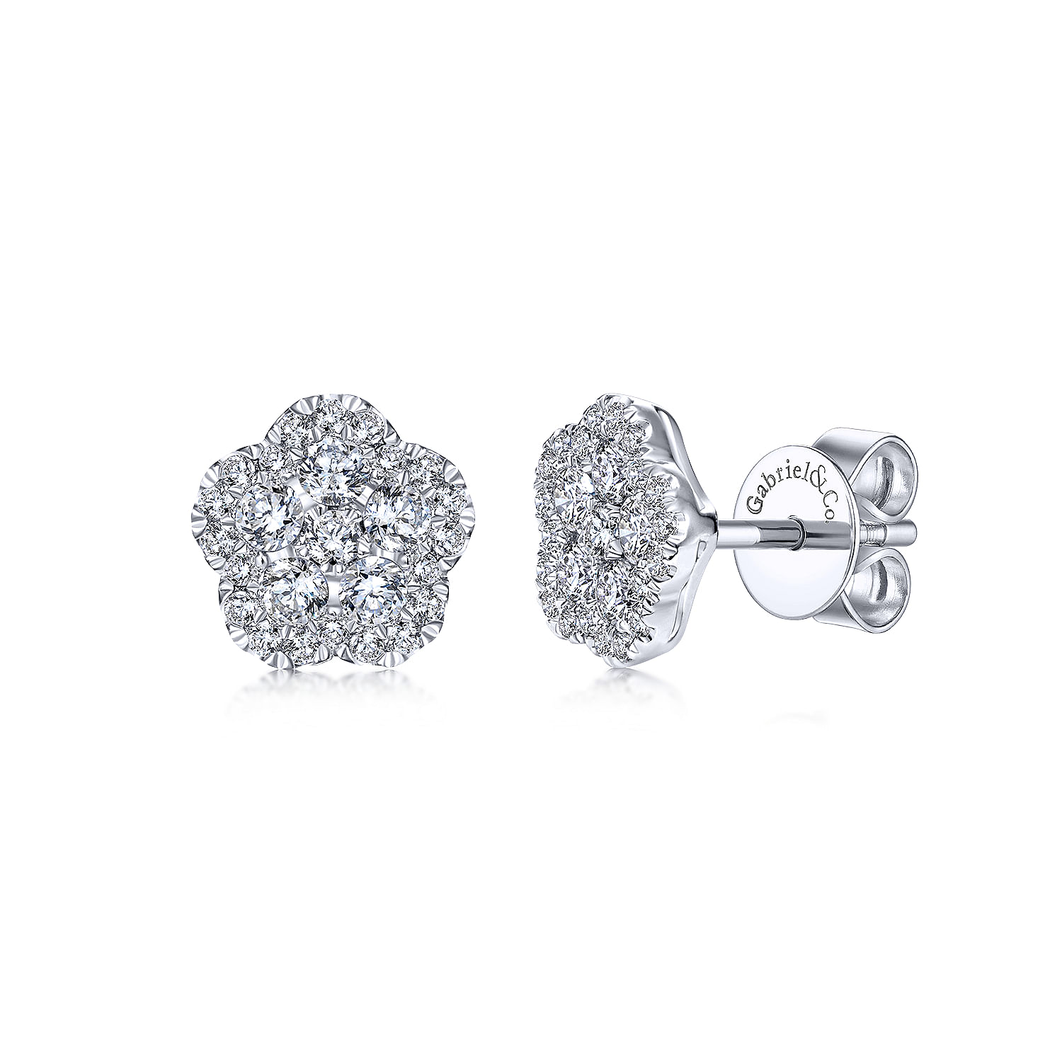14k White Gold Diamond Stud 14k White Gold Diamond Stud