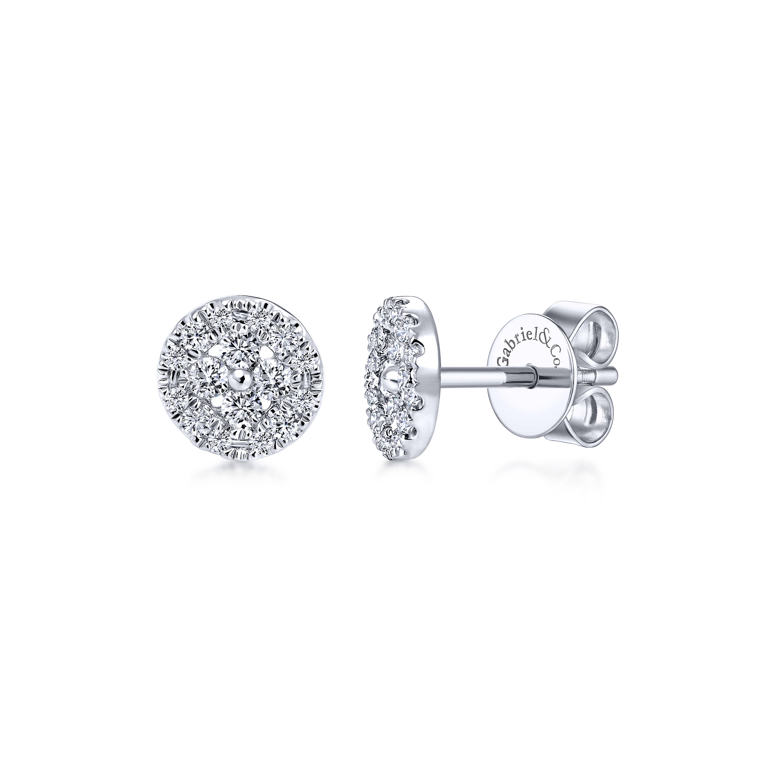 14k White Gold Diamond Stud 14k White Gold Diamond Stud