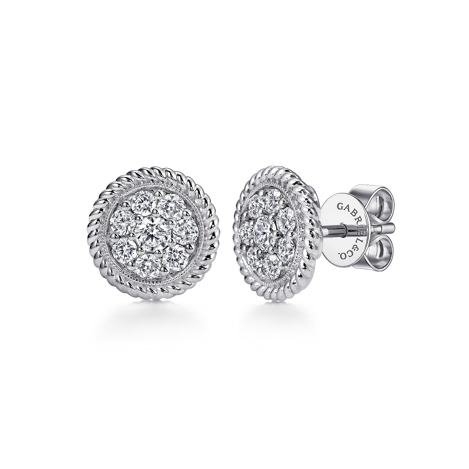 14k White Gold Diamond Stud 14k White Gold Diamond Stud