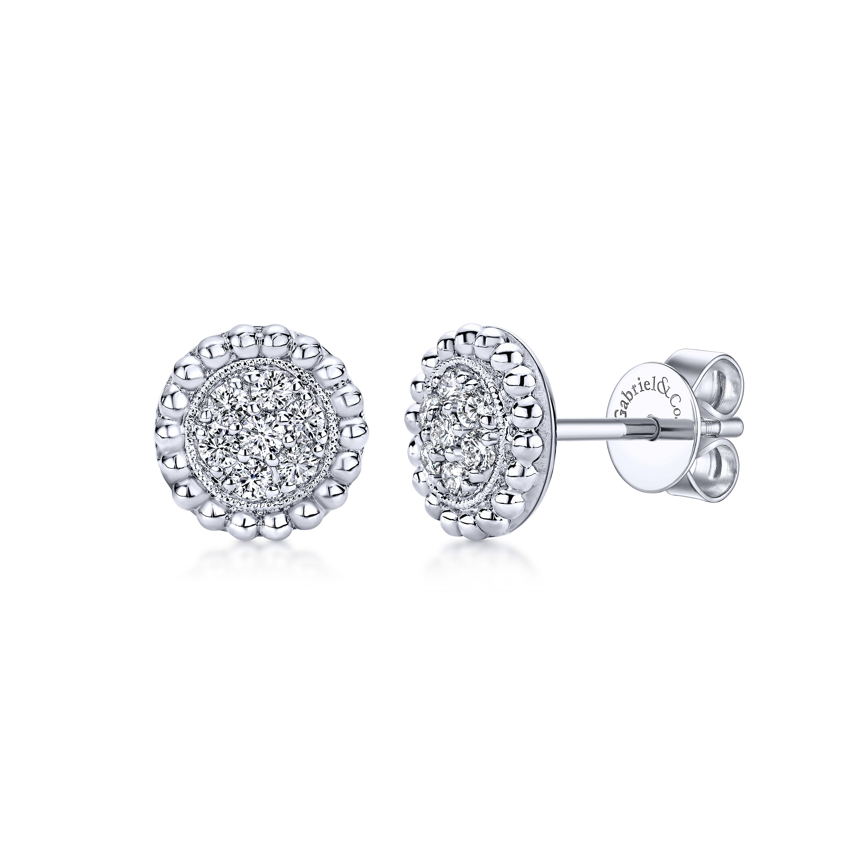 14k White Gold Diamond Stud 14k White Gold Diamond Stud