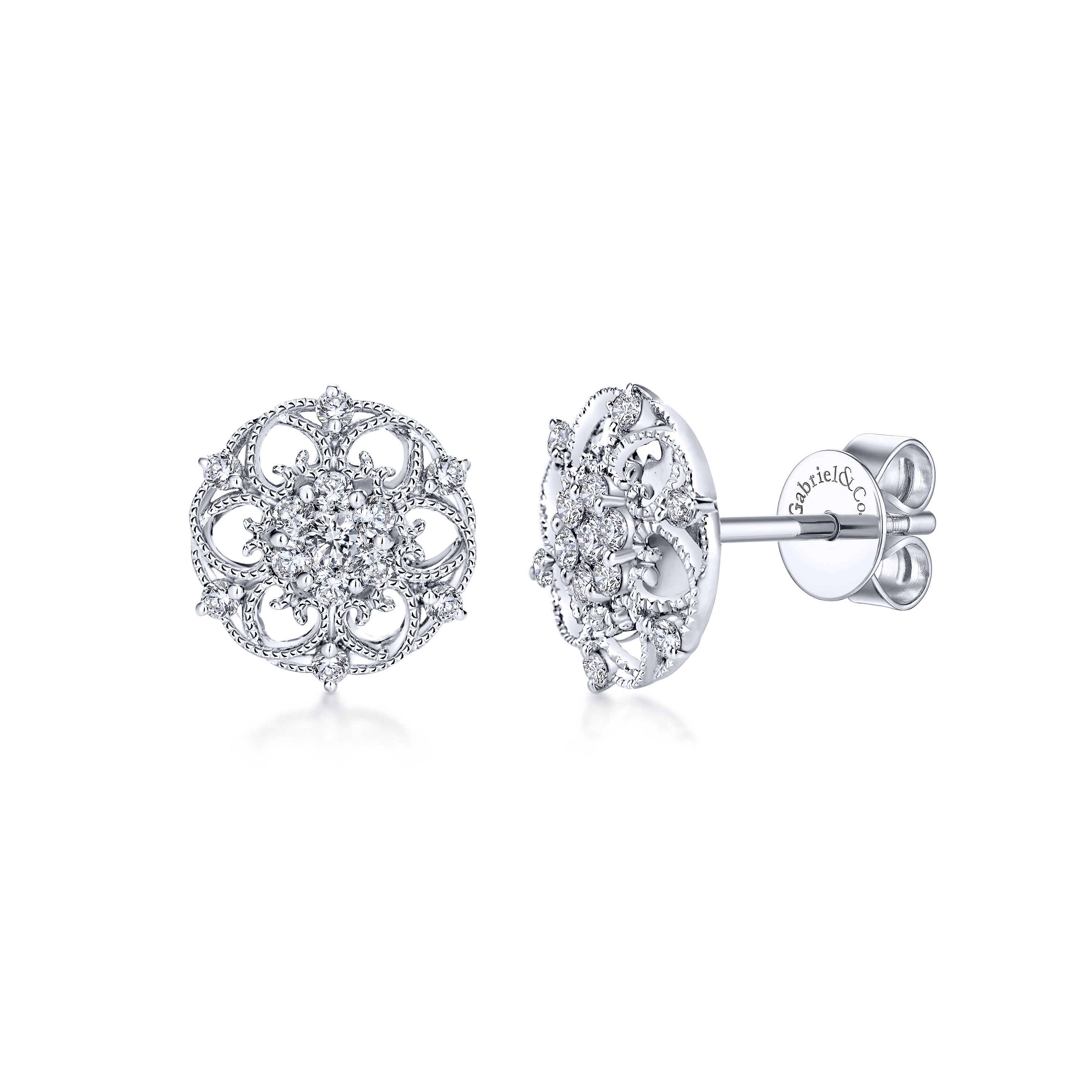 14k White Gold Diamond Stud 14k White Gold Diamond Stud