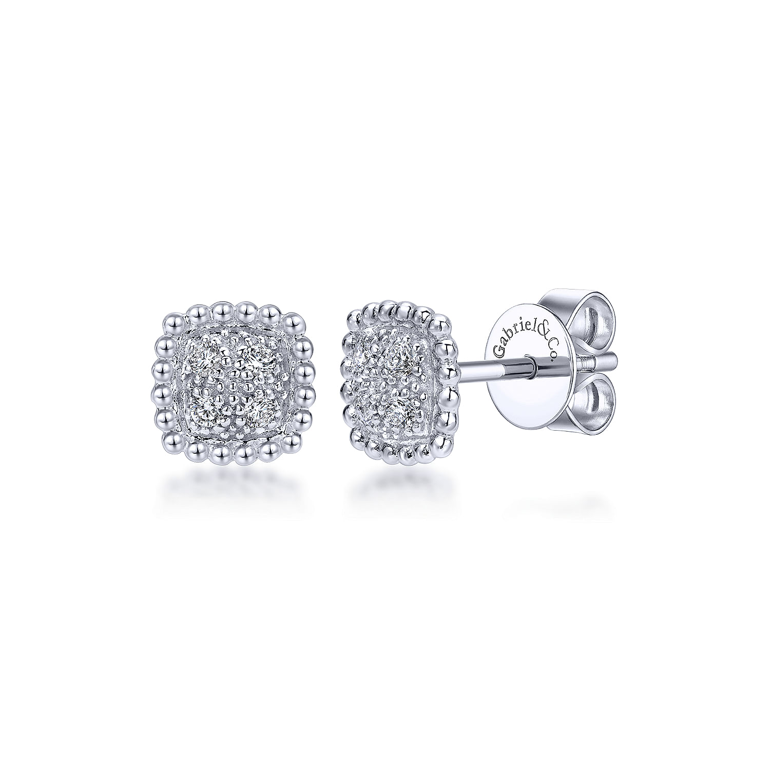 14k White Gold Diamond Stud 14k White Gold Diamond Stud