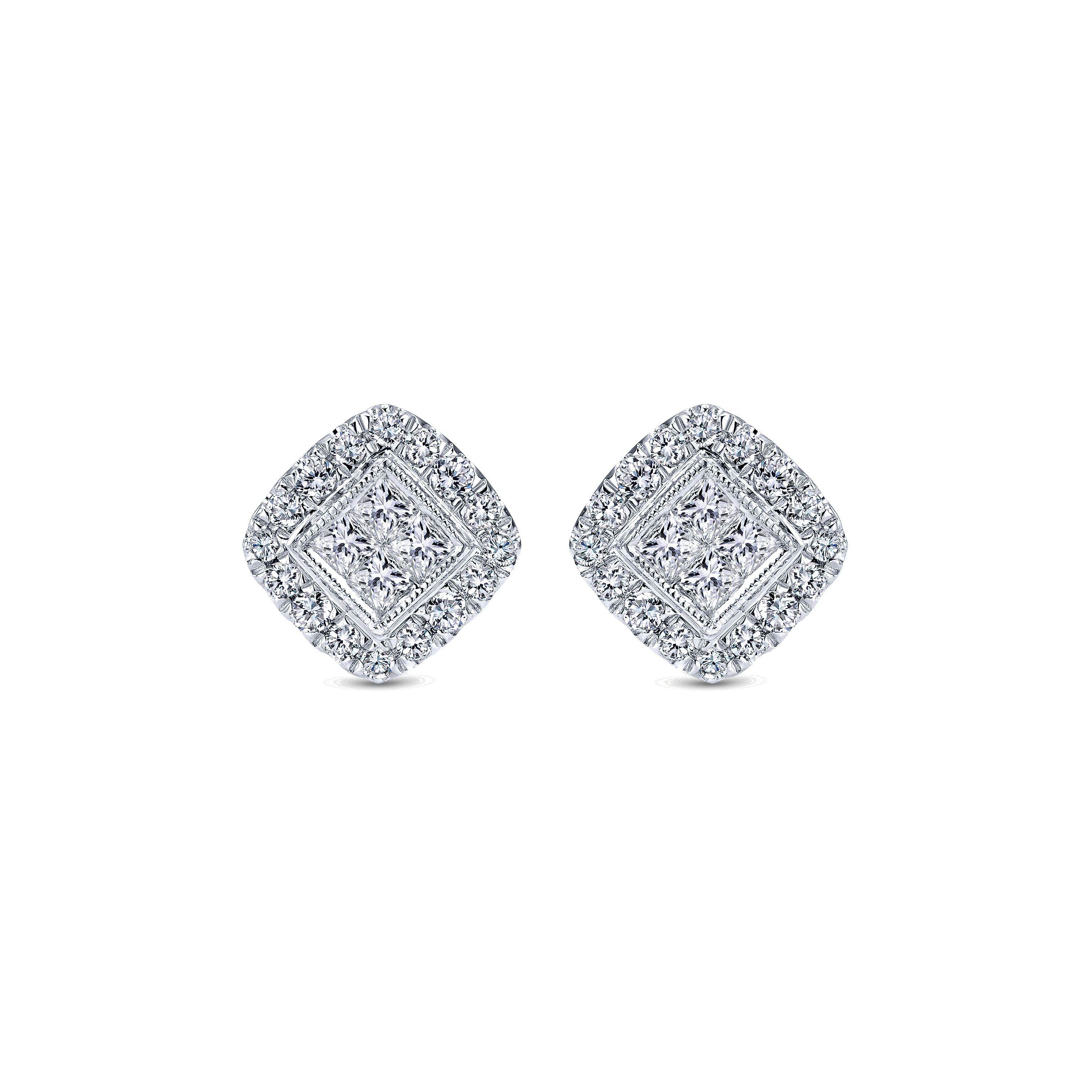 14k White Gold Diamond Stud 14k White Gold Diamond Stud