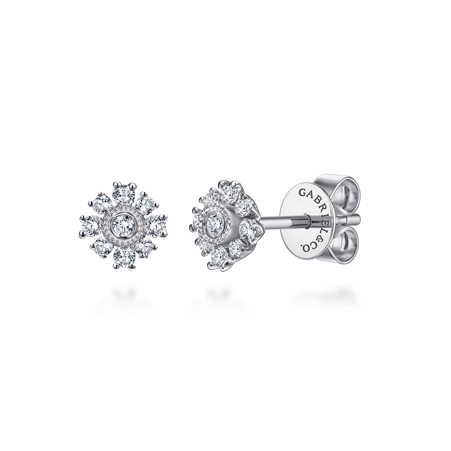 14k White Gold Diamond Stud 14k White Gold Diamond Stud