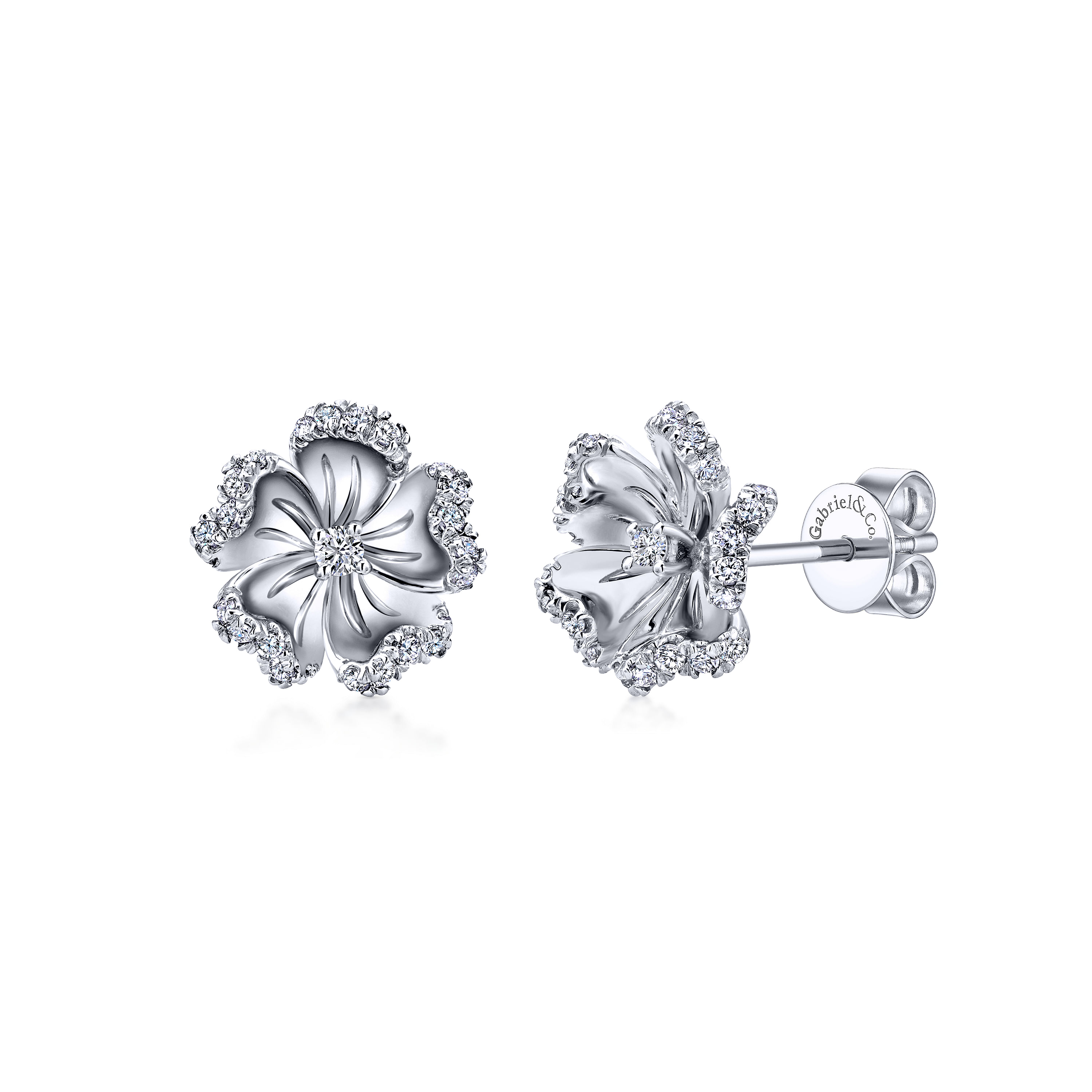 14k White Gold Diamond Stud 14k White Gold Diamond Stud