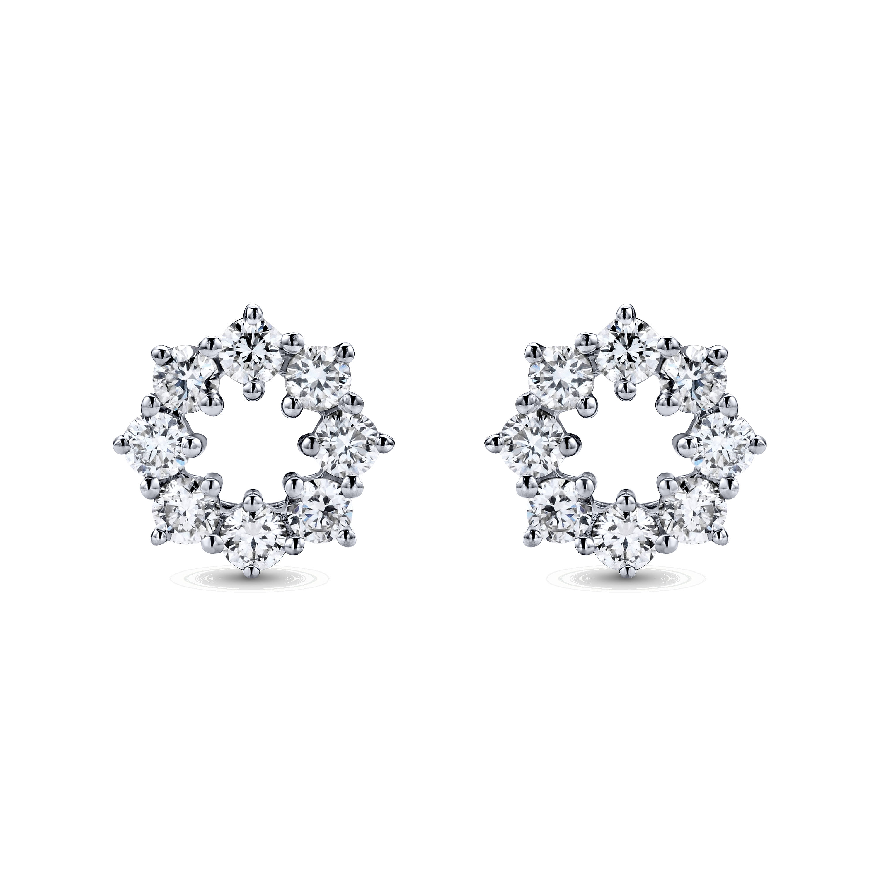 14k White Gold Diamond Stud 14k White Gold Diamond Stud