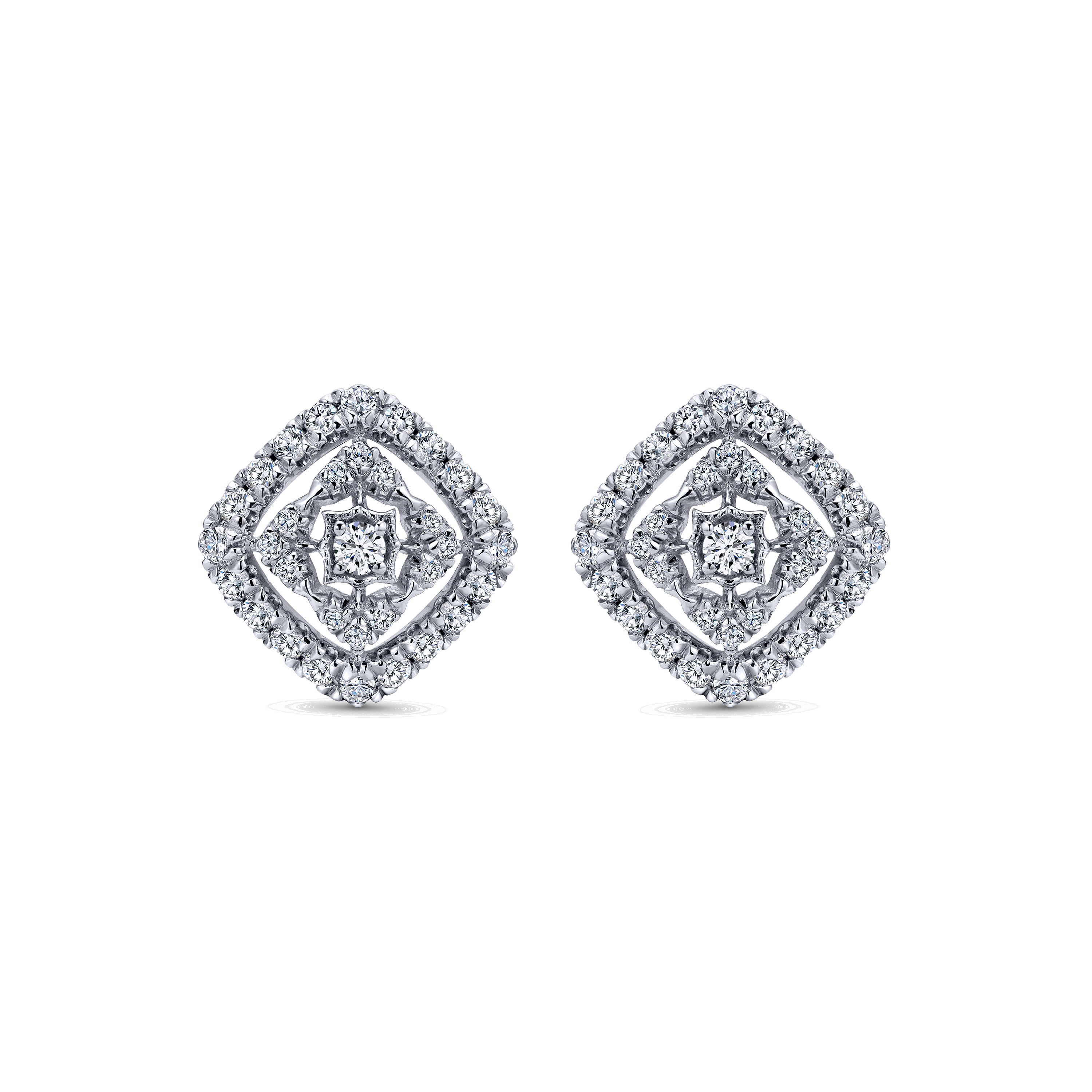 14k White Gold Diamond Stud 14k White Gold Diamond Stud