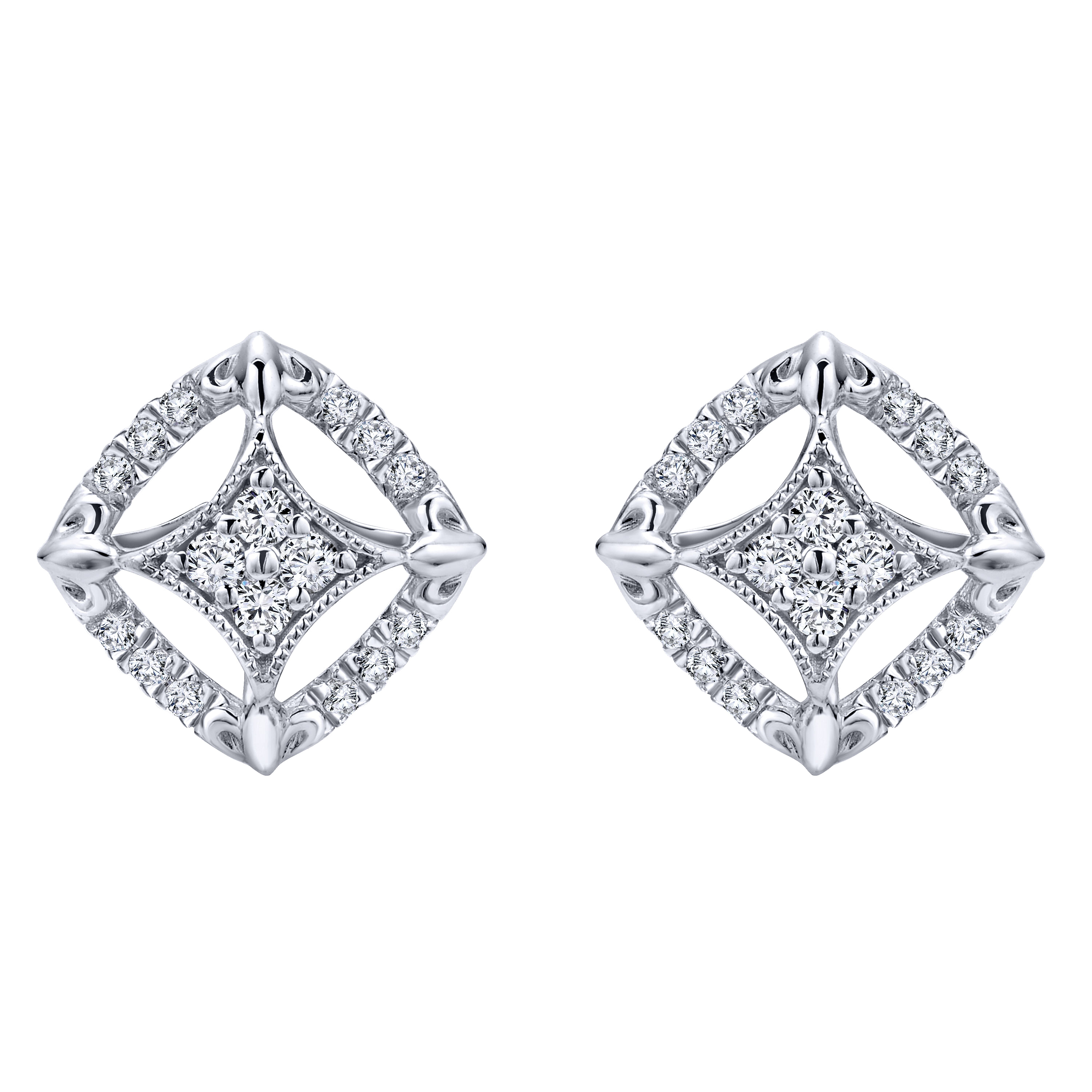 14k White Gold Diamond Stud 14k White Gold Diamond Stud