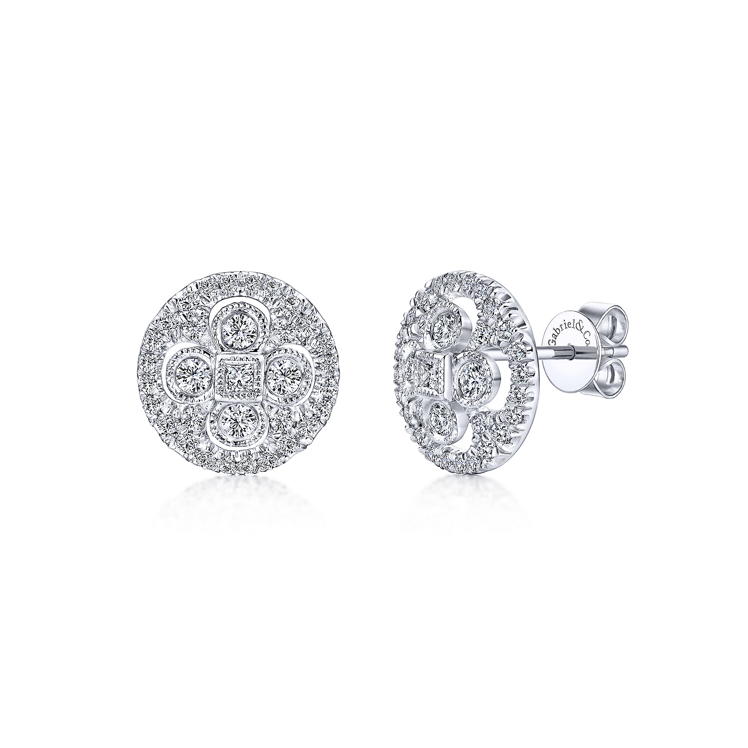 14k White Gold Diamond Stud 14k White Gold Diamond Stud