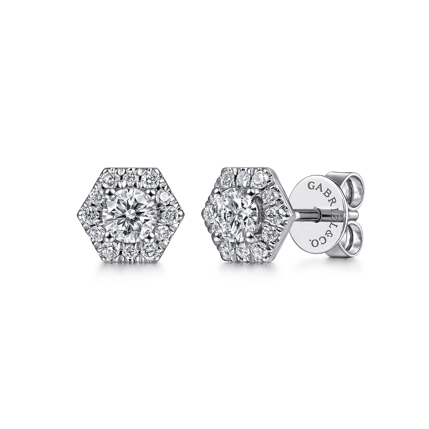 14k White Gold Diamond Stud 14k White Gold Diamond Stud