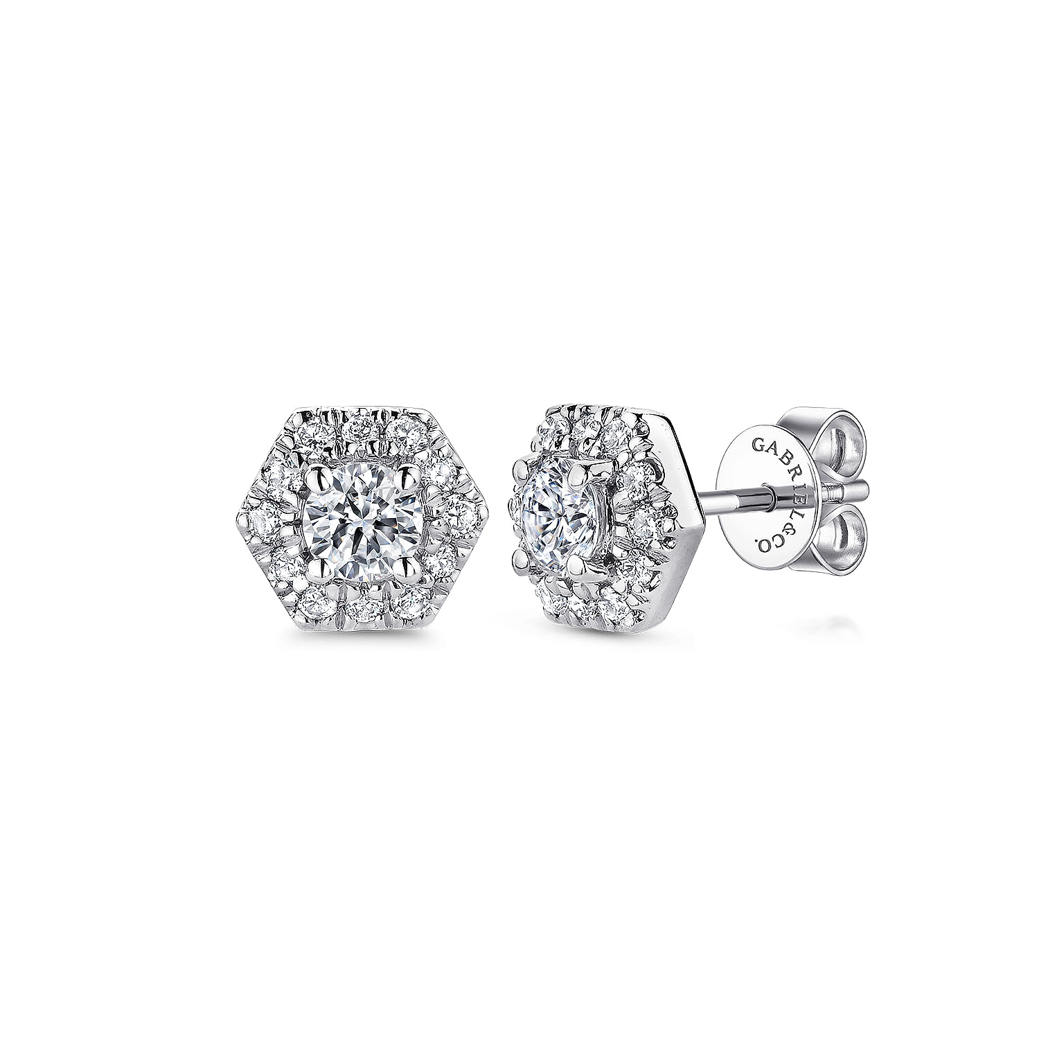 14k White Gold Diamond Stud 14k White Gold Diamond Stud