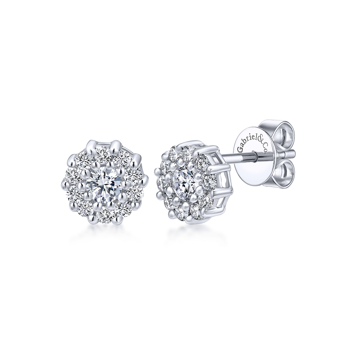 14k White Gold Diamond Stud 14k White Gold Diamond Stud