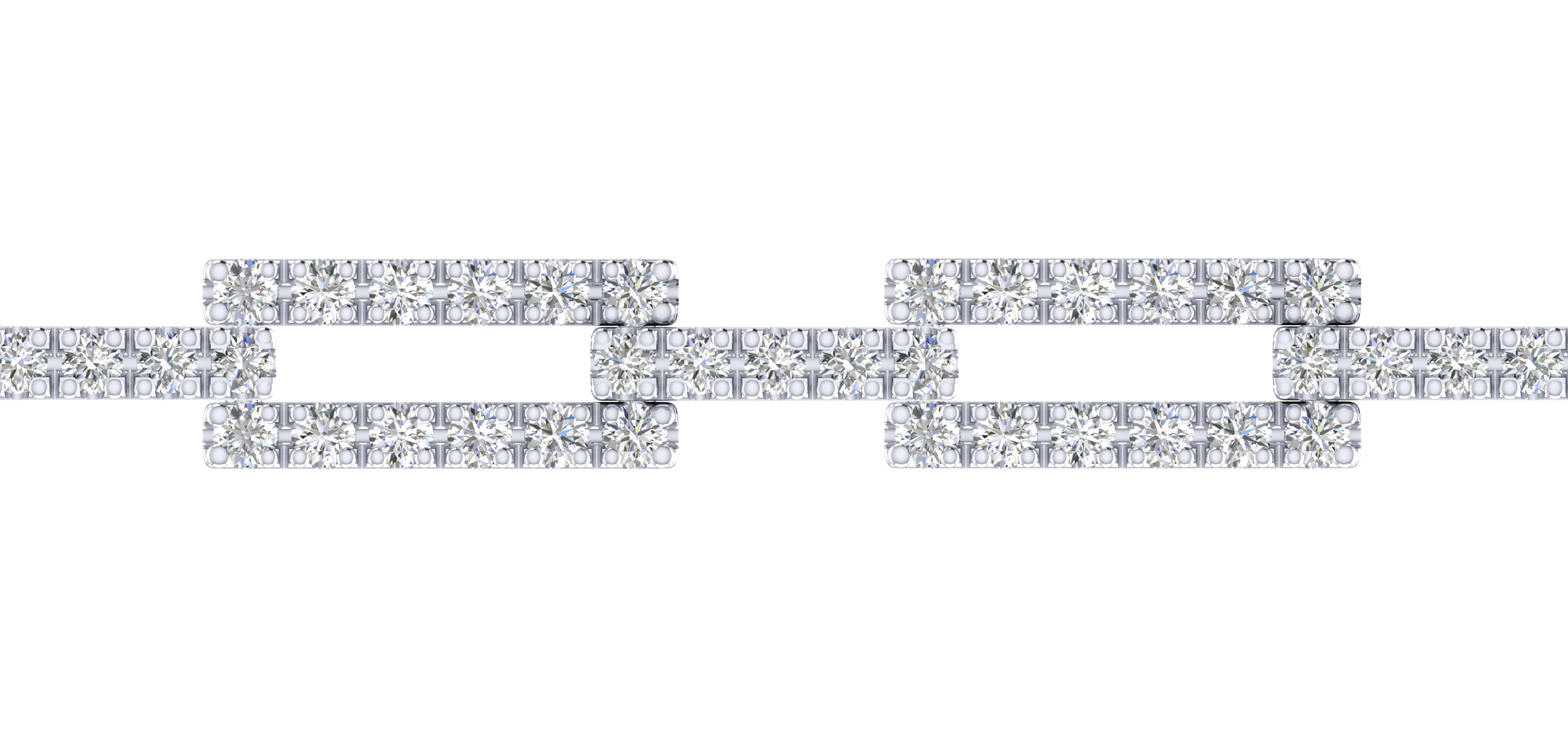14k White Gold Diamond Tennis Bracelet angle 2 14k White Gold Diamond Tennis Bracelet angle 2