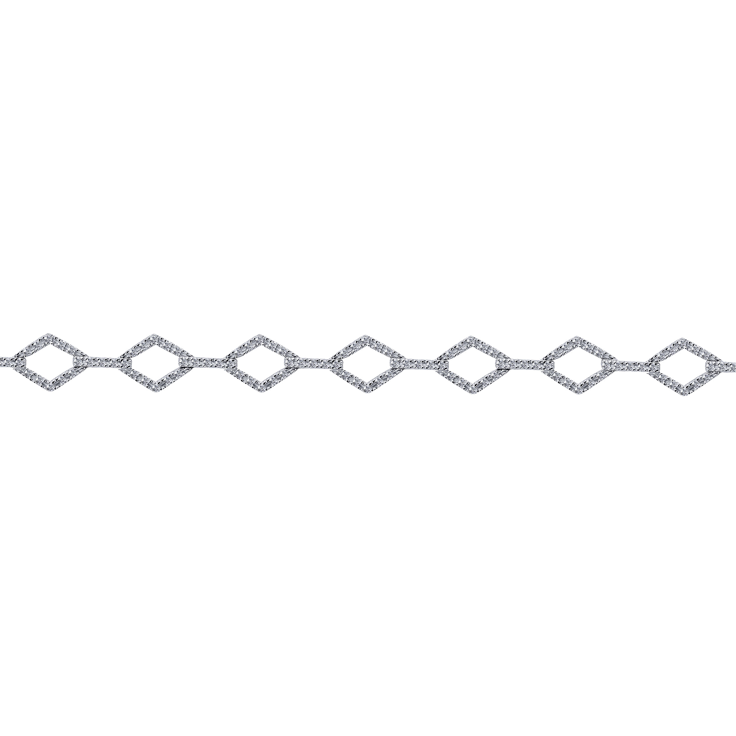 14k White Gold Diamond Tennis Bracelet angle 2 14k White Gold Diamond Tennis Bracelet angle 2