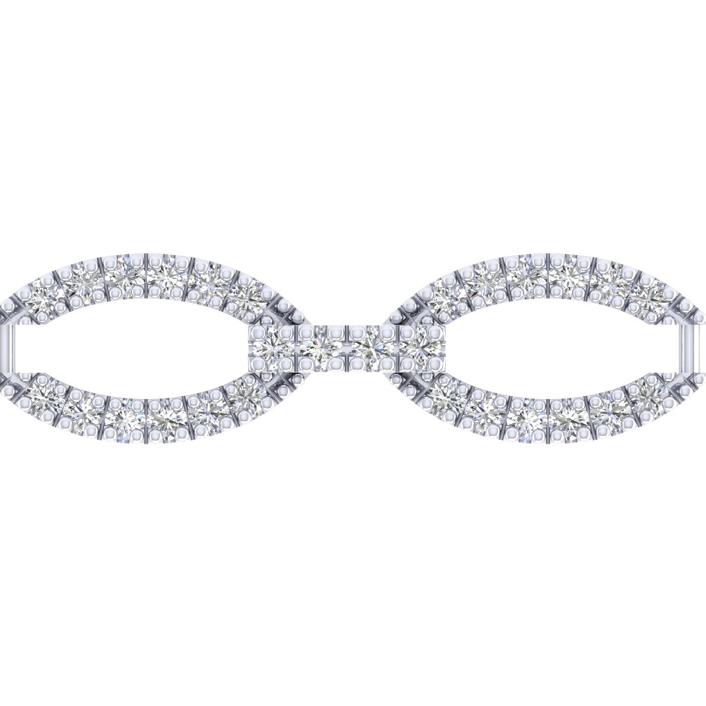 14k White Gold Diamond Tennis Bracelet angle 2 14k White Gold Diamond Tennis Bracelet angle 2