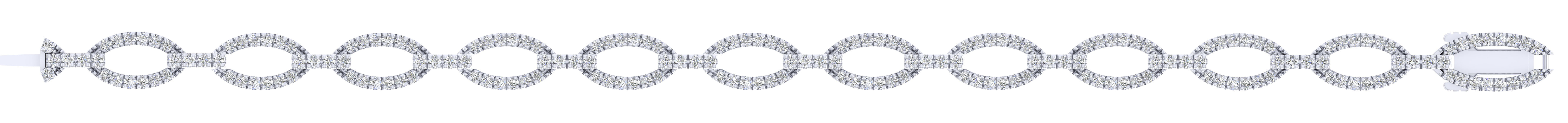 14k White Gold Diamond Tennis Bracelet angle 3 14k White Gold Diamond Tennis Bracelet angle 3