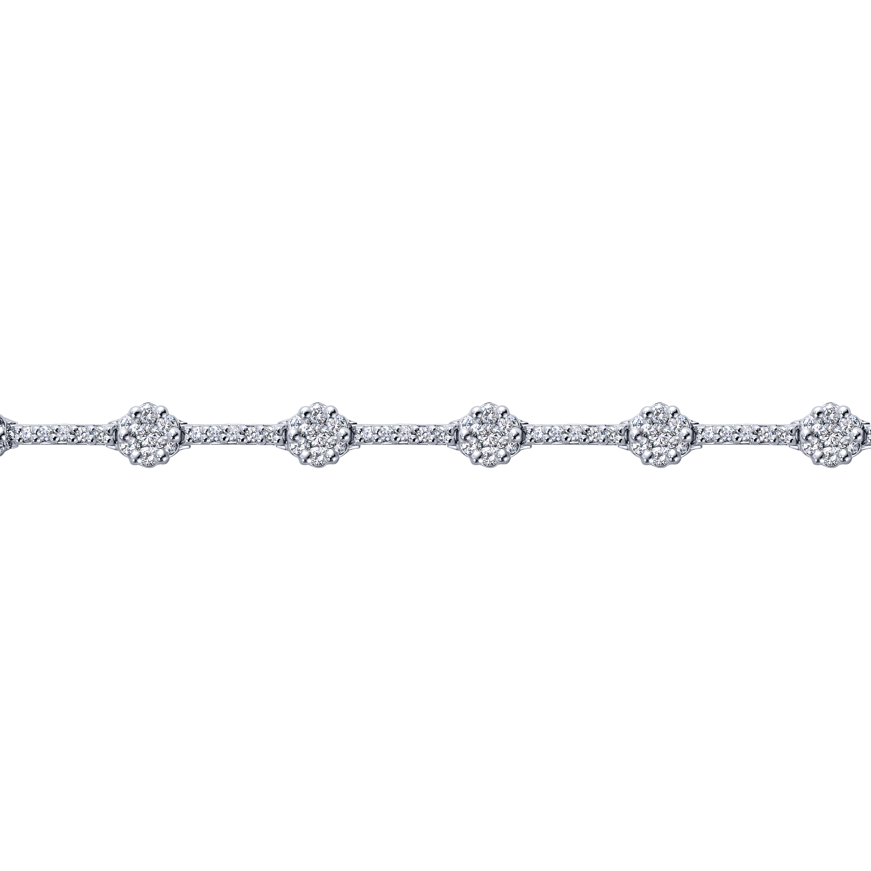 14k White Gold Diamond Tennis Bracelet angle 2 14k White Gold Diamond Tennis Bracelet angle 2