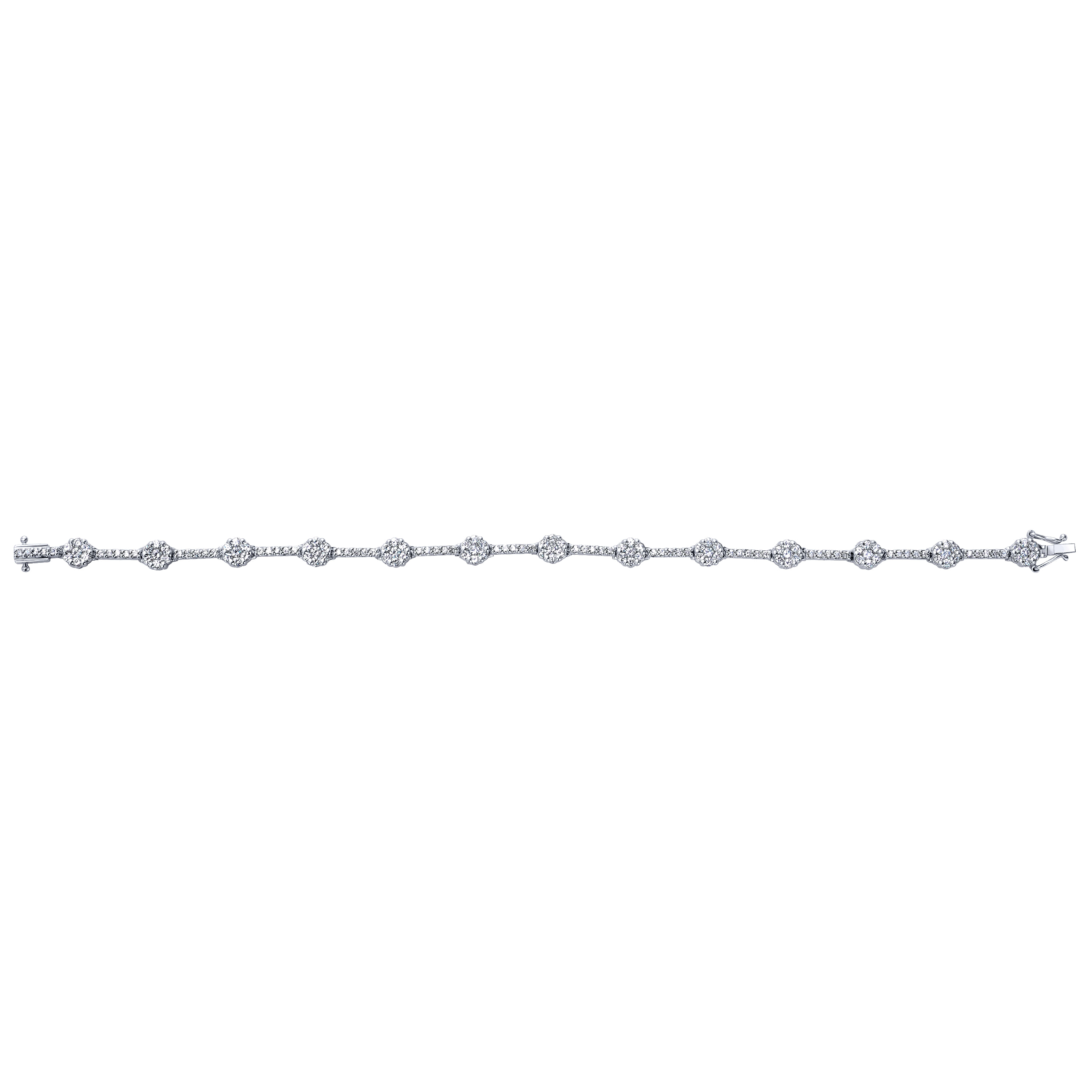 14k White Gold Diamond Tennis Bracelet angle 3 14k White Gold Diamond Tennis Bracelet angle 3