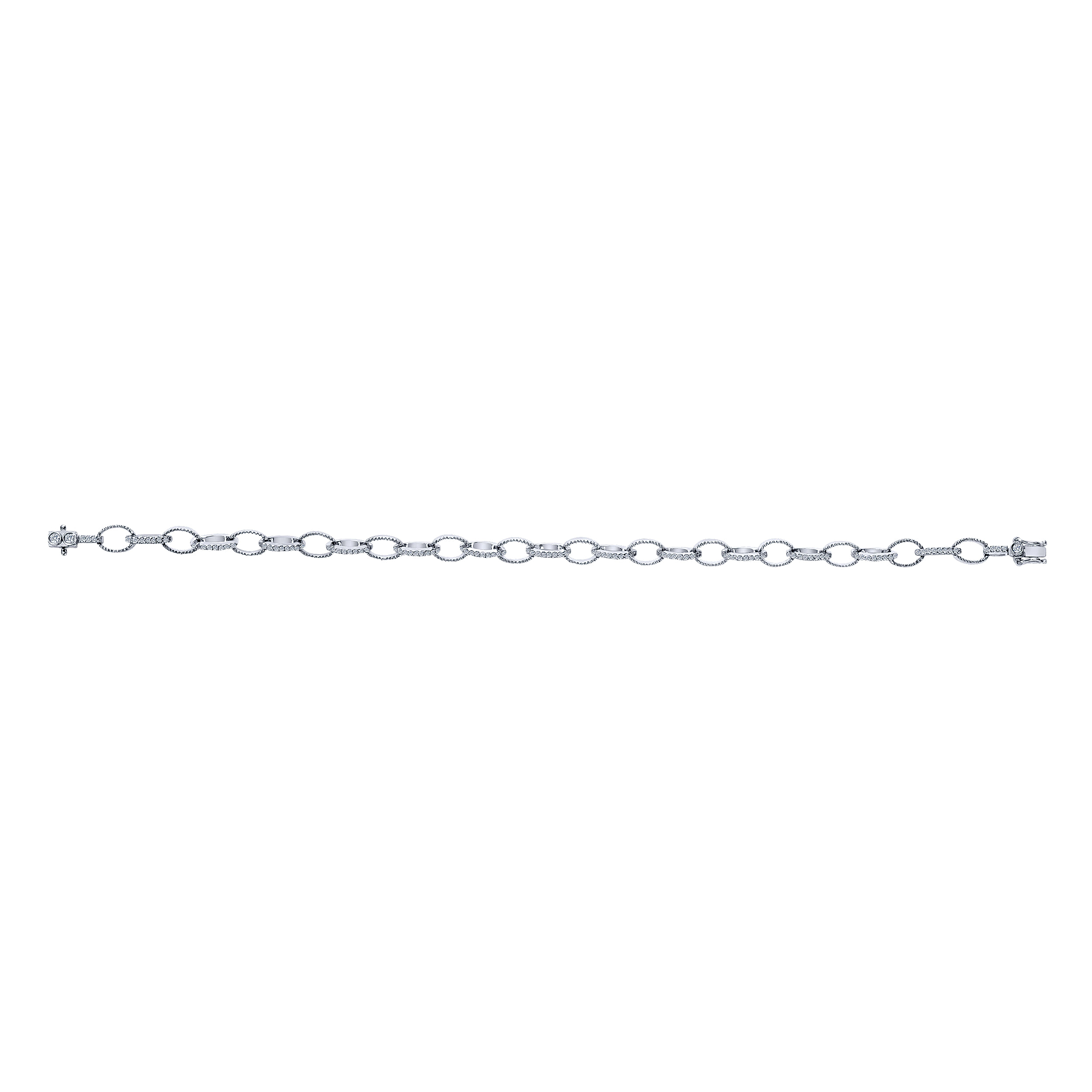 14k White Gold Diamond Tennis Bracelet angle 3 14k White Gold Diamond Tennis Bracelet angle 3