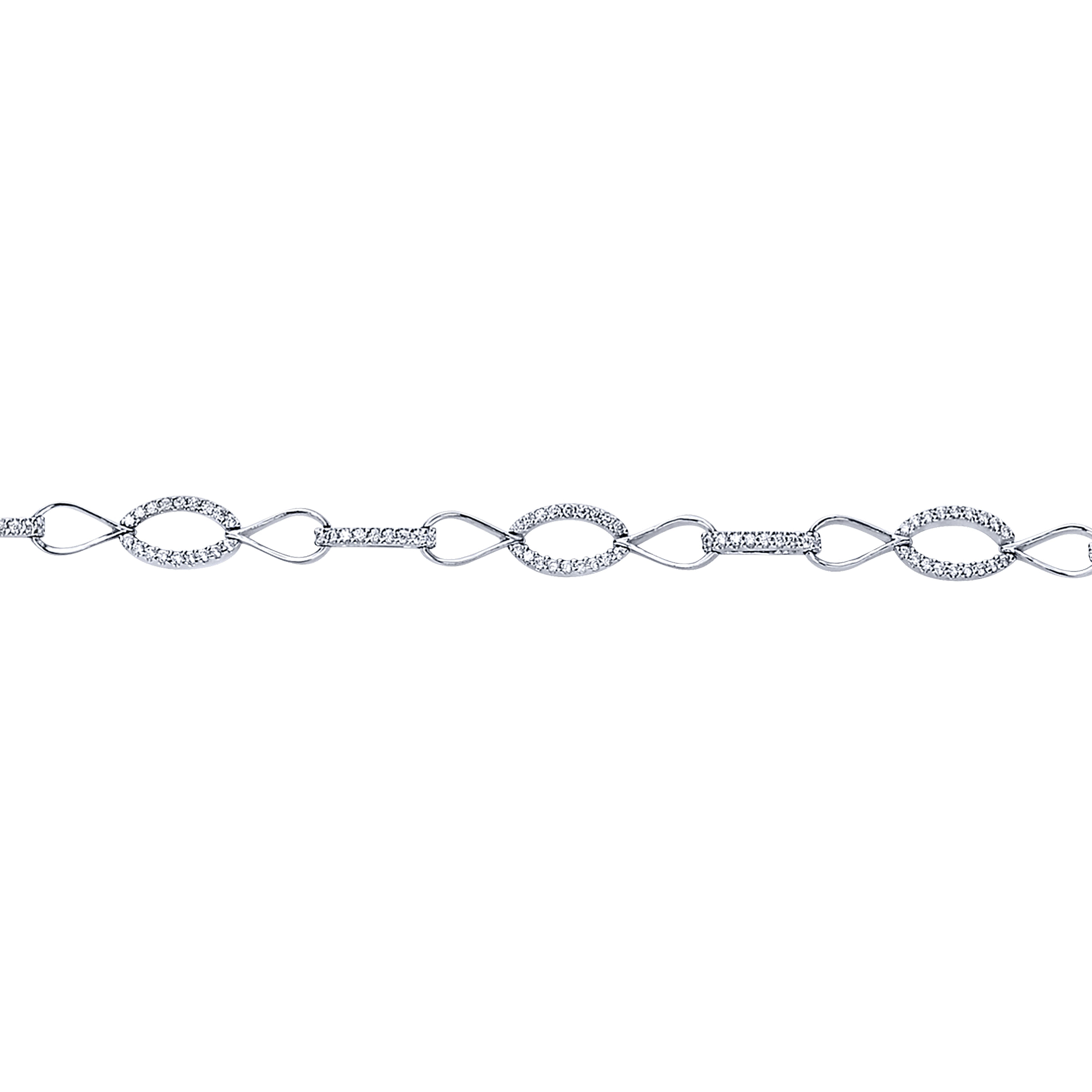 14k White Gold Diamond Tennis Bracelet angle 2 14k White Gold Diamond Tennis Bracelet angle 2