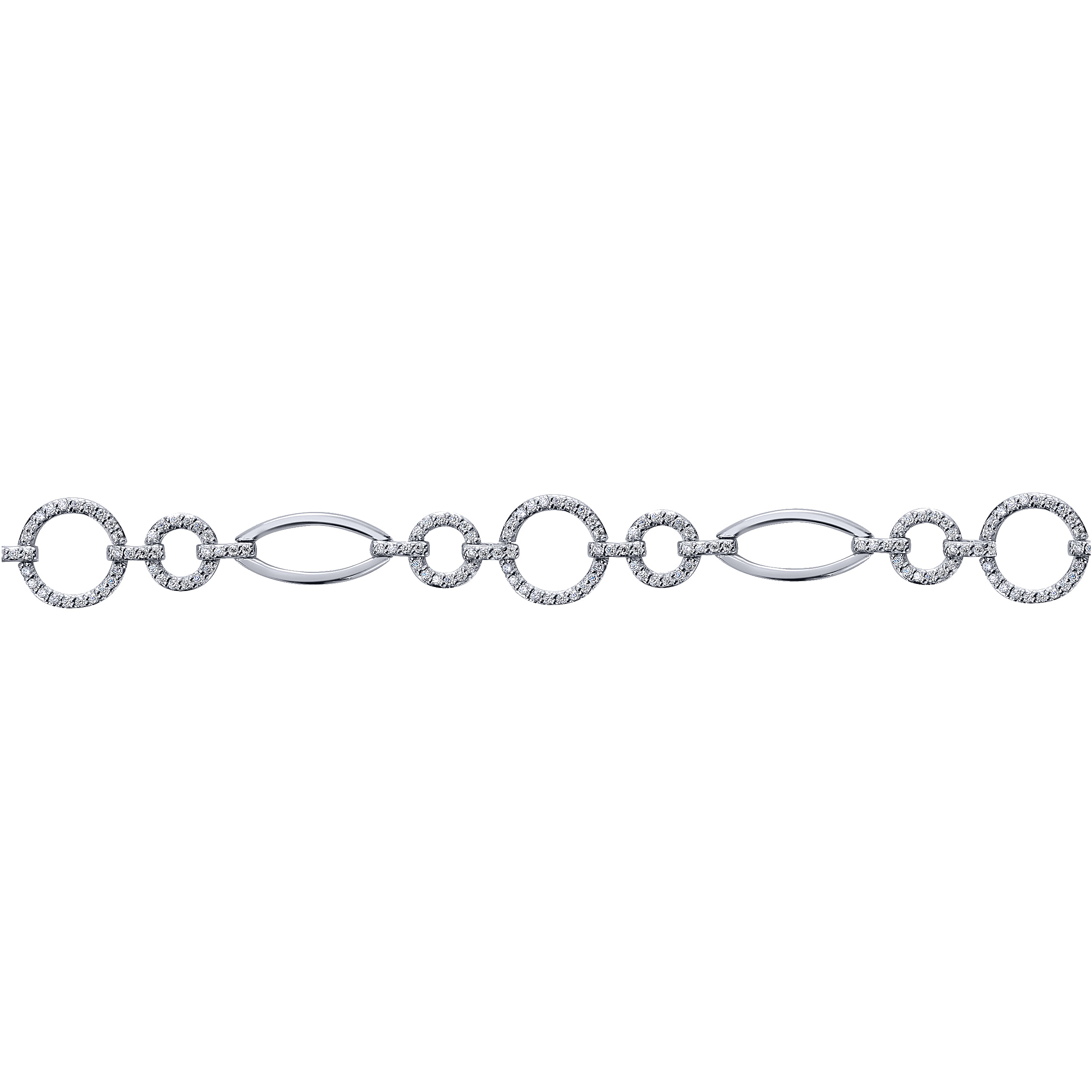 14k White Gold Diamond Tennis Bracelet angle 2 14k White Gold Diamond Tennis Bracelet angle 2
