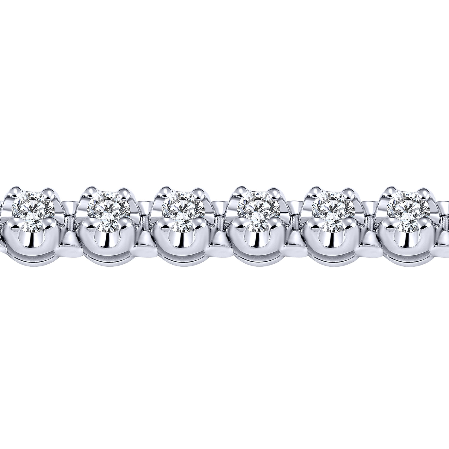14k White Gold Diamond Tennis Bracelet angle 2 14k White Gold Diamond Tennis Bracelet angle 2