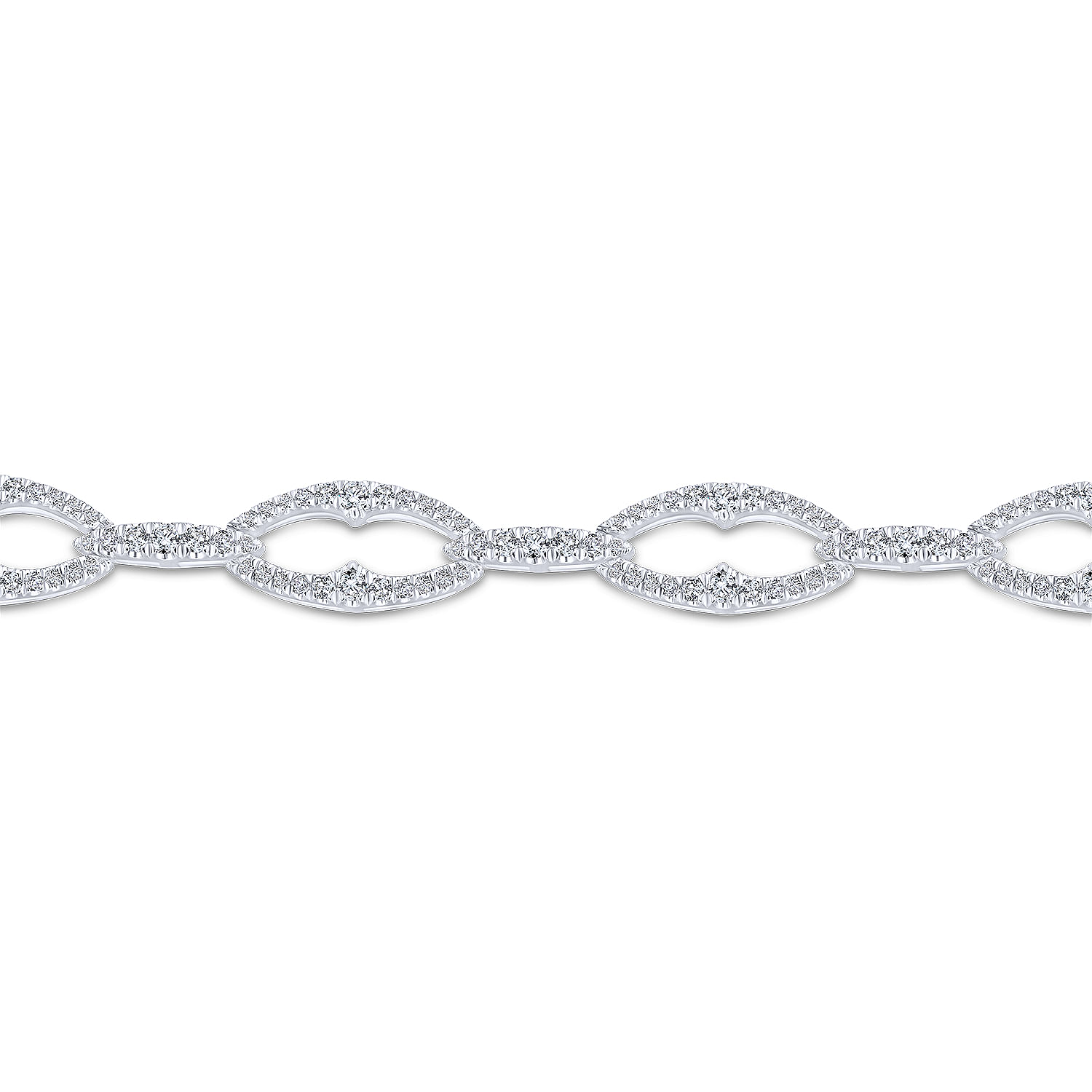 14k White Gold Diamond Tennis Bracelet angle 2 14k White Gold Diamond Tennis Bracelet angle 2
